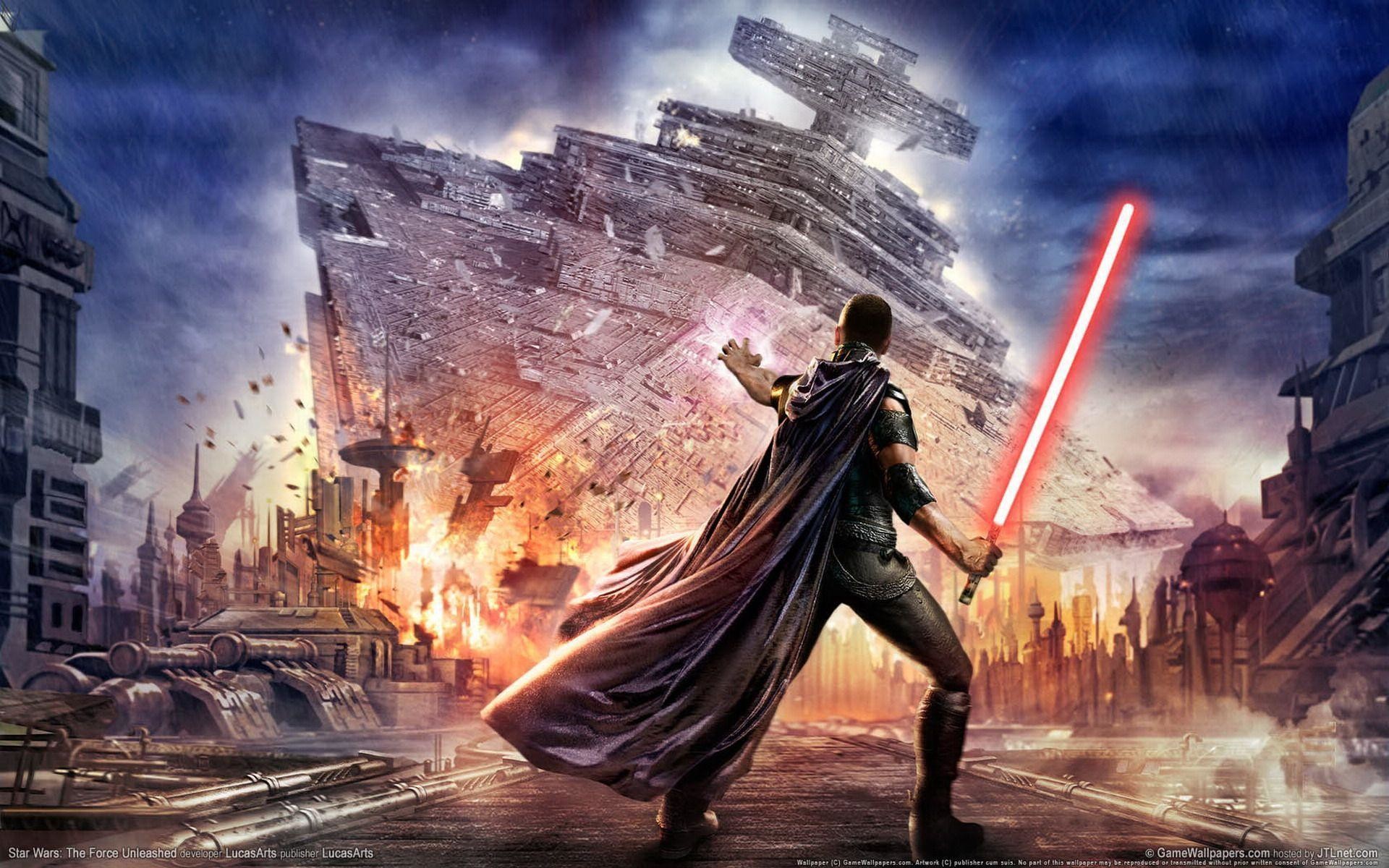 Starkiller, Star Wars: Il potere della Forza, Star Destroyer, Star Wars, Spada laser rossa, sfondo per PC