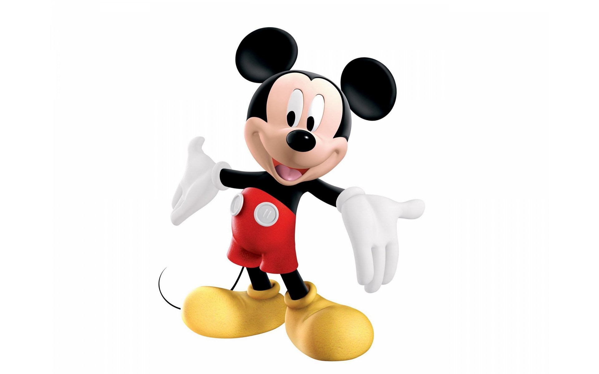 Topolino, Mickey Mouse, Disney, Sfondo bianco, 16:10 Full HD, wallpaper widescreen