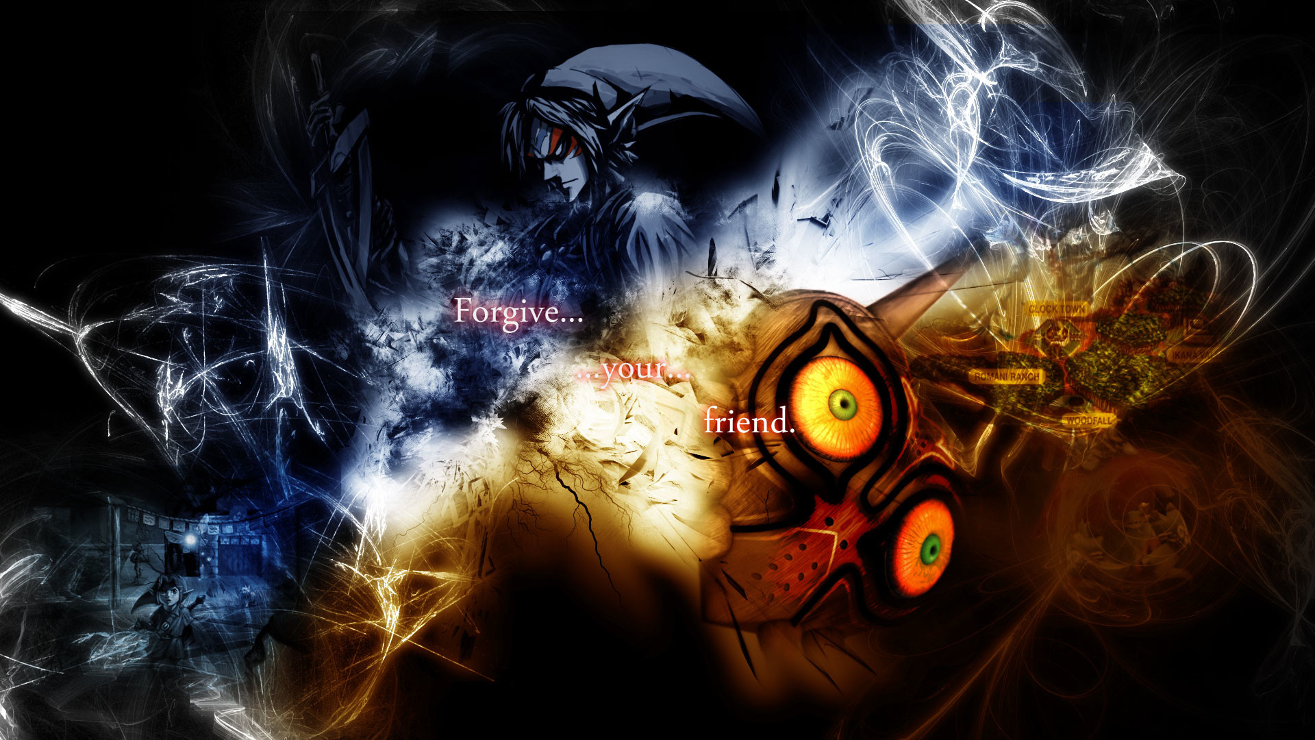 Maschera di Majora, Skull Kid, Majora's Mask, Arte digitale, Full HD 1080p, sfondo desktop