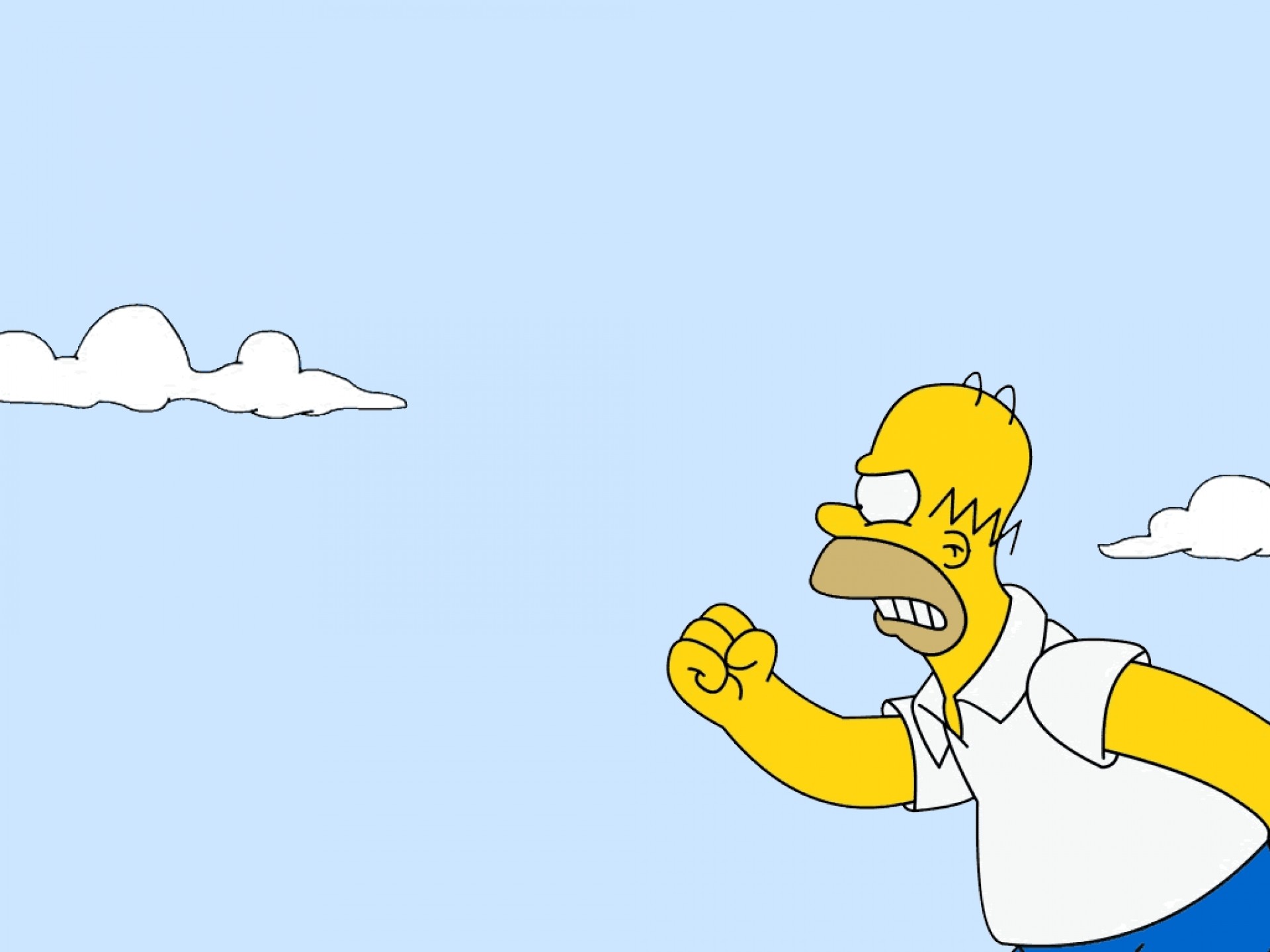 Homer Simpson, I Simpson, Cielo, Nuvole, Full HD, sfondo per iPad e tablet