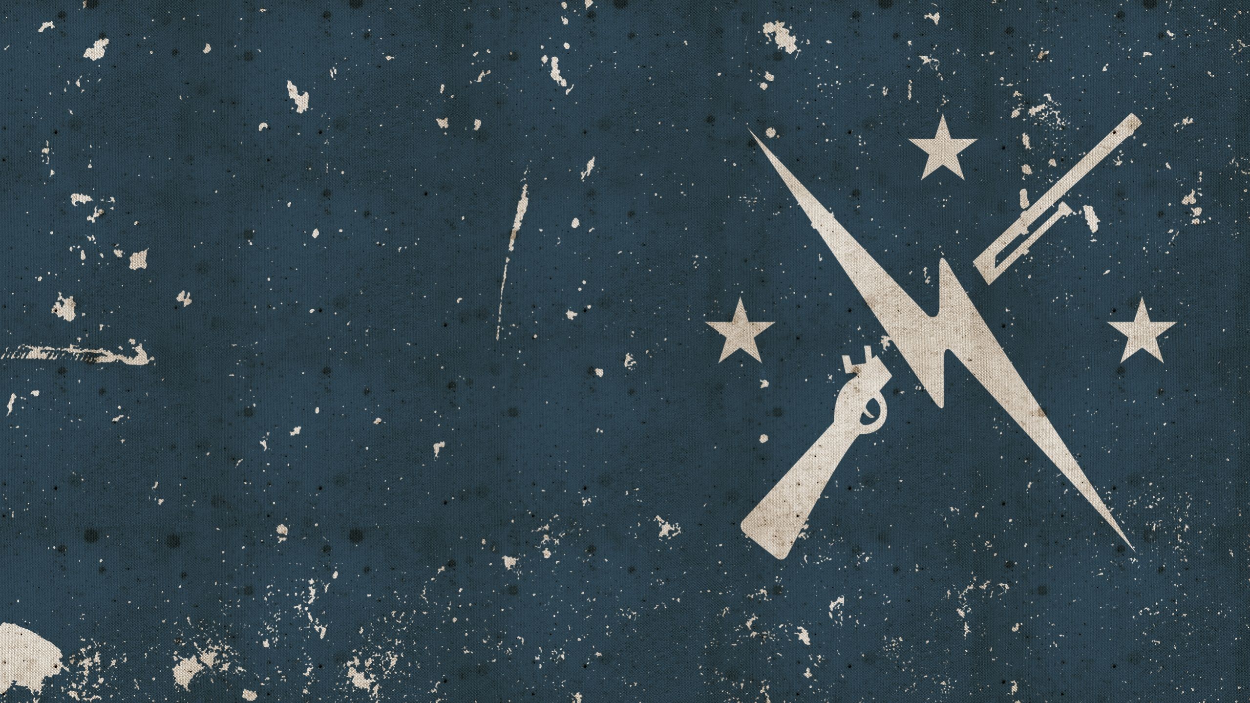 Fallout 4, Minutemen, Simbolo, Sfondo blu, Full HD, wallpaper desktop