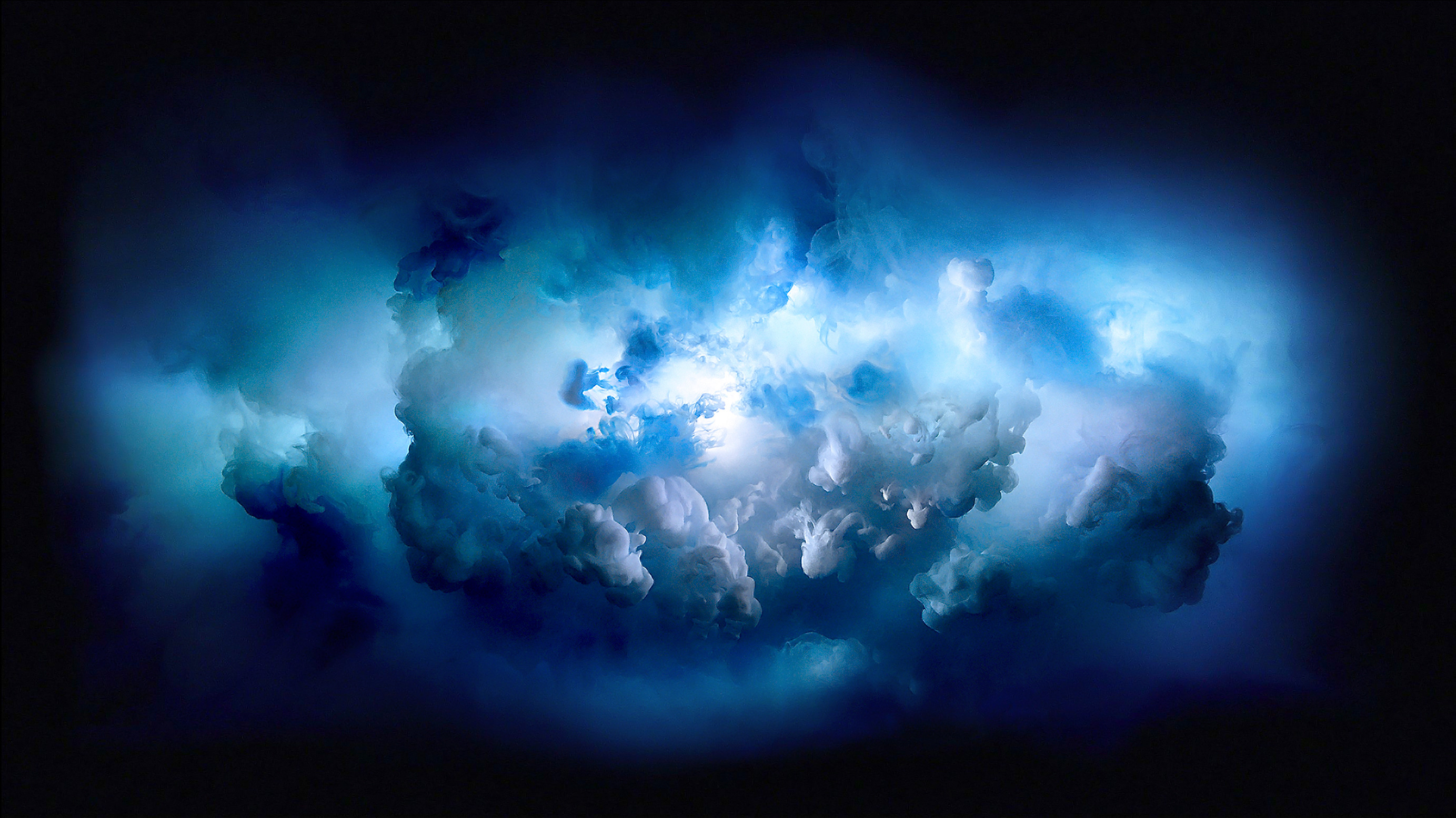 macOS, Nebulosa, Nuvole, Blu, 2K, sfondo per portatile