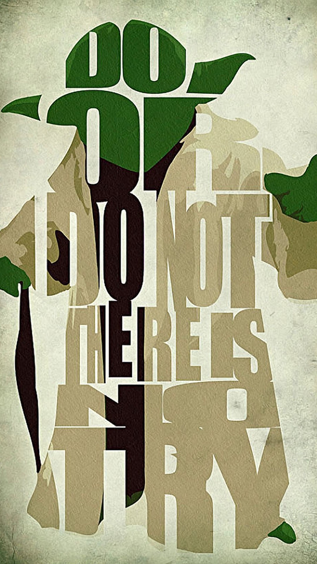Yoda, Do or do not, there is no try, Tipografia, Citazione, Full HD, schermata di blocco del cellulare