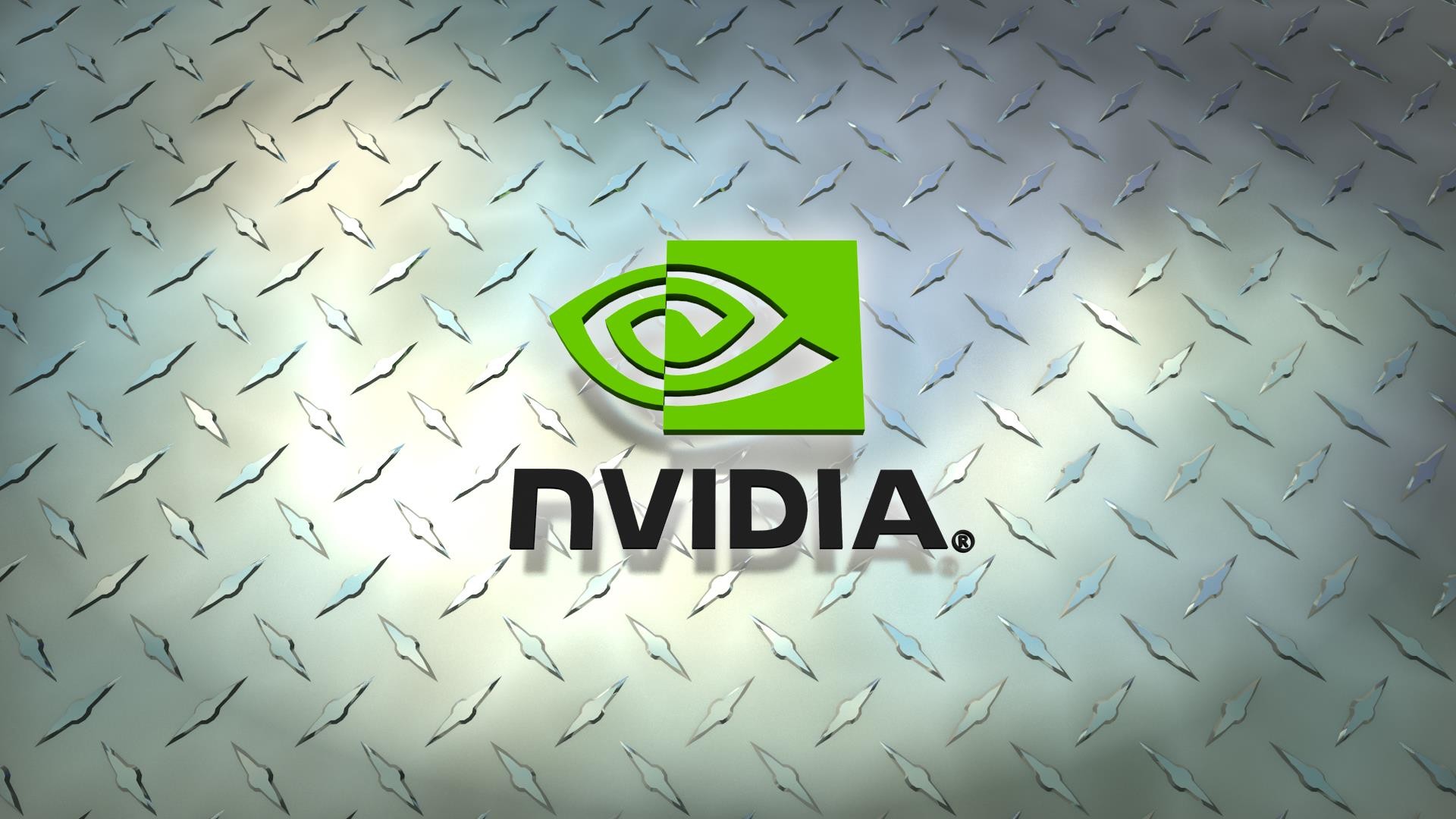 Logo Nvidia, Nvidia, Lamiera, Metallo, 1920x1080, immagine di sfondo