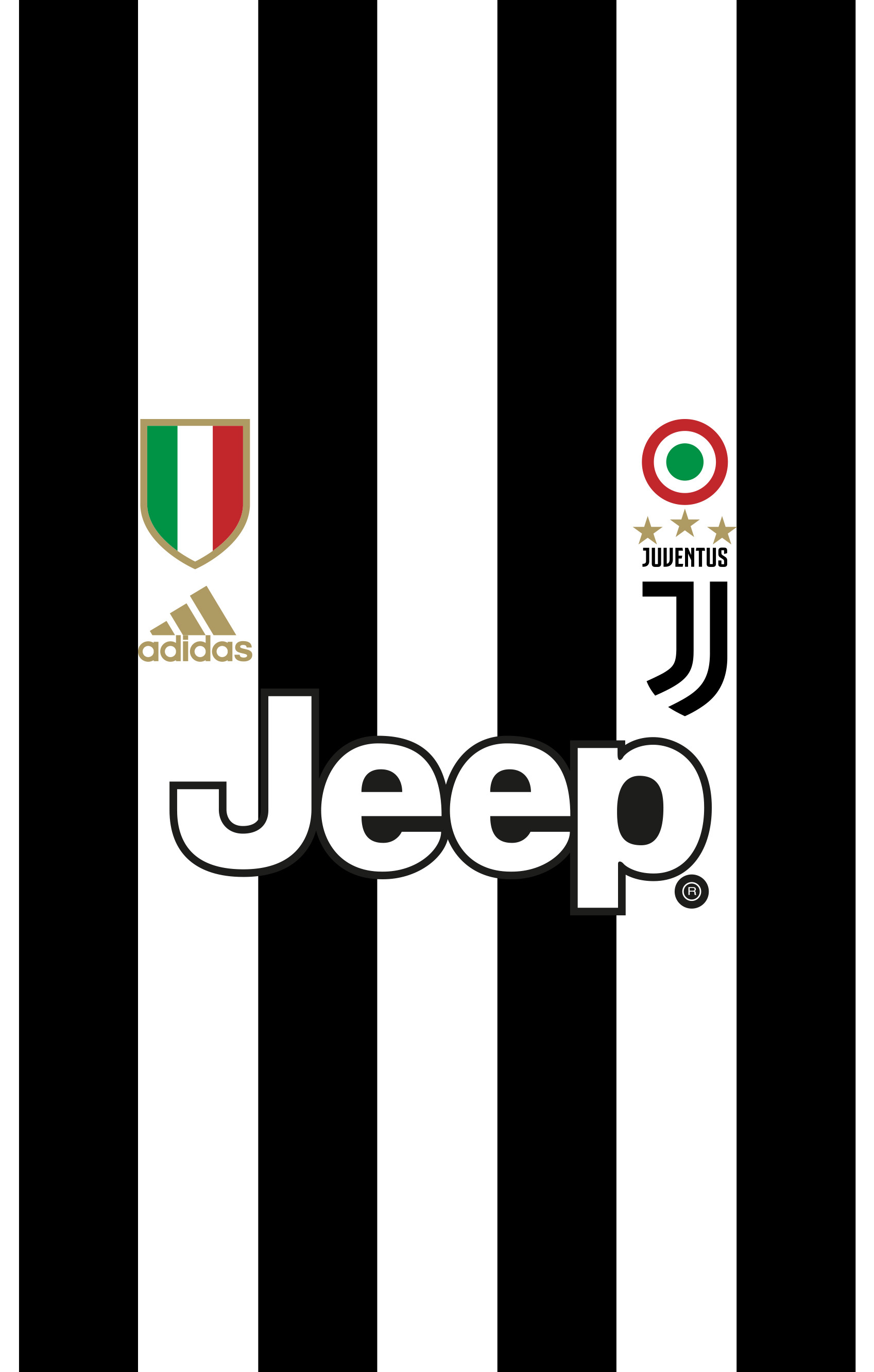 Juventus, Maglia, Jeep, Adidas, Strisce bianconere, QHD+, sfondo verticale per cellulare