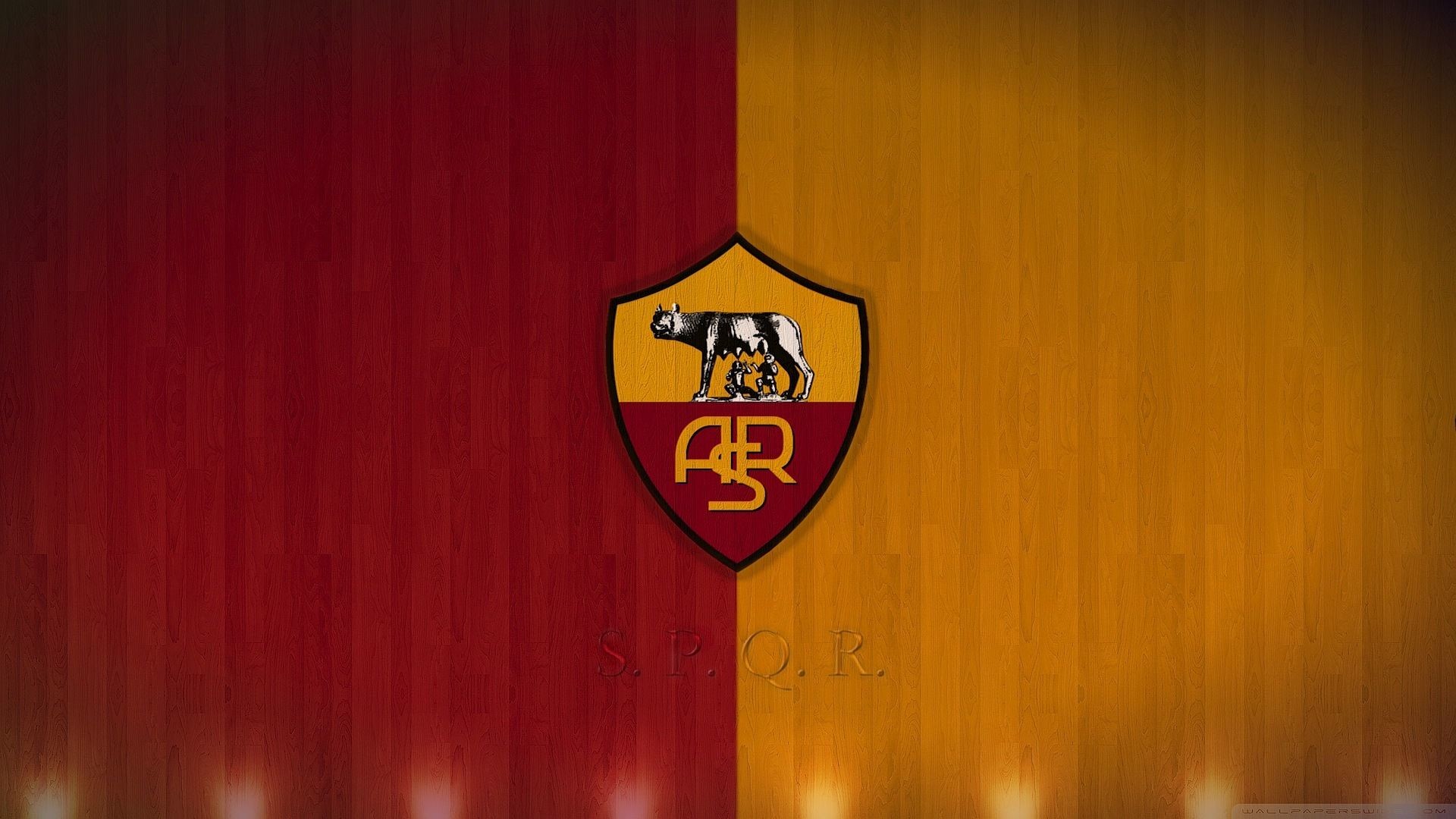 AS Roma, Stemma, Lupa capitolina, Giallorosso, 1920x1080, sfondo per PC