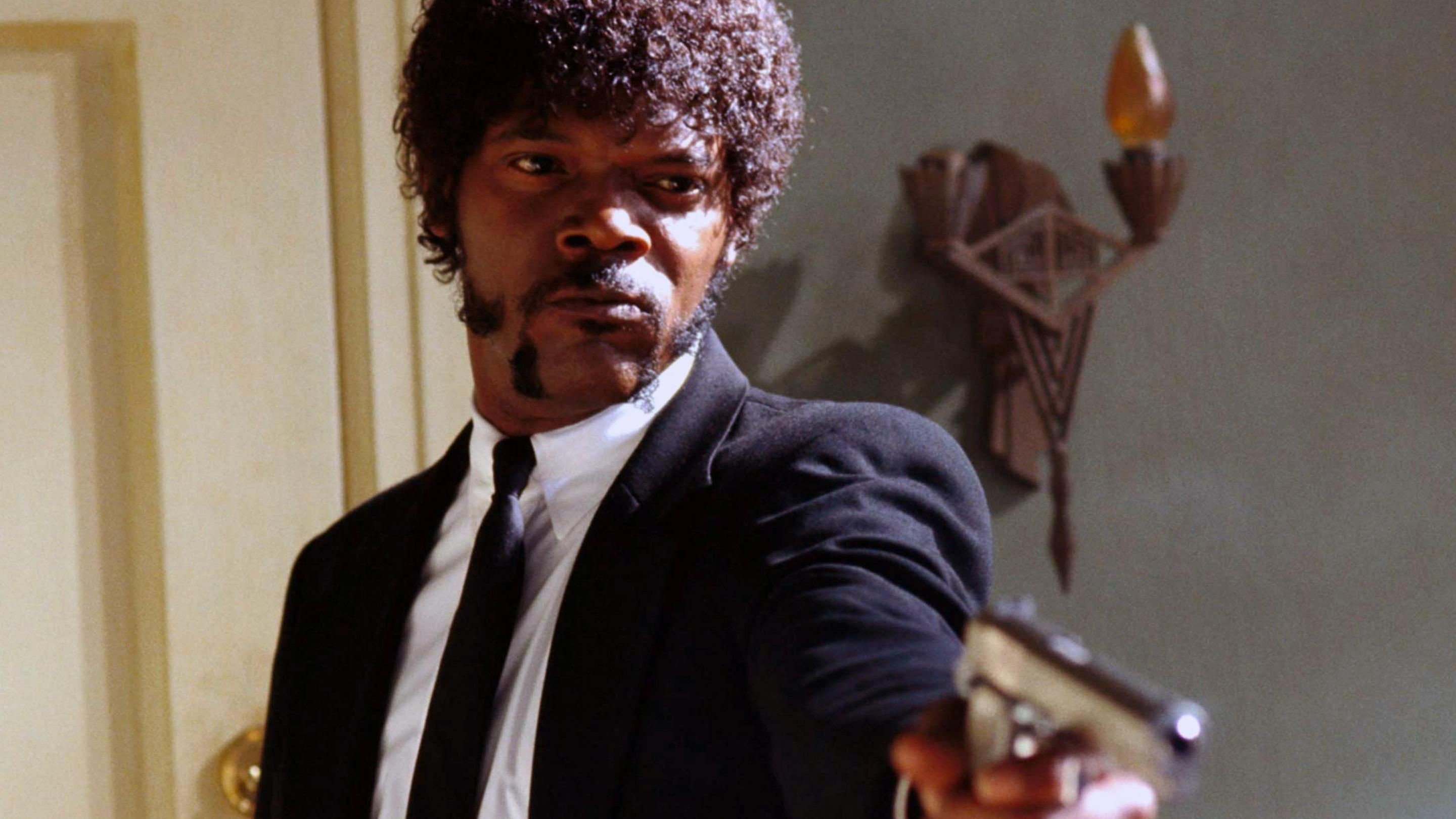 Jules Winnfield, Samuel L. Jackson, Pulp Fiction, Pistola, 2K, sfondo desktop