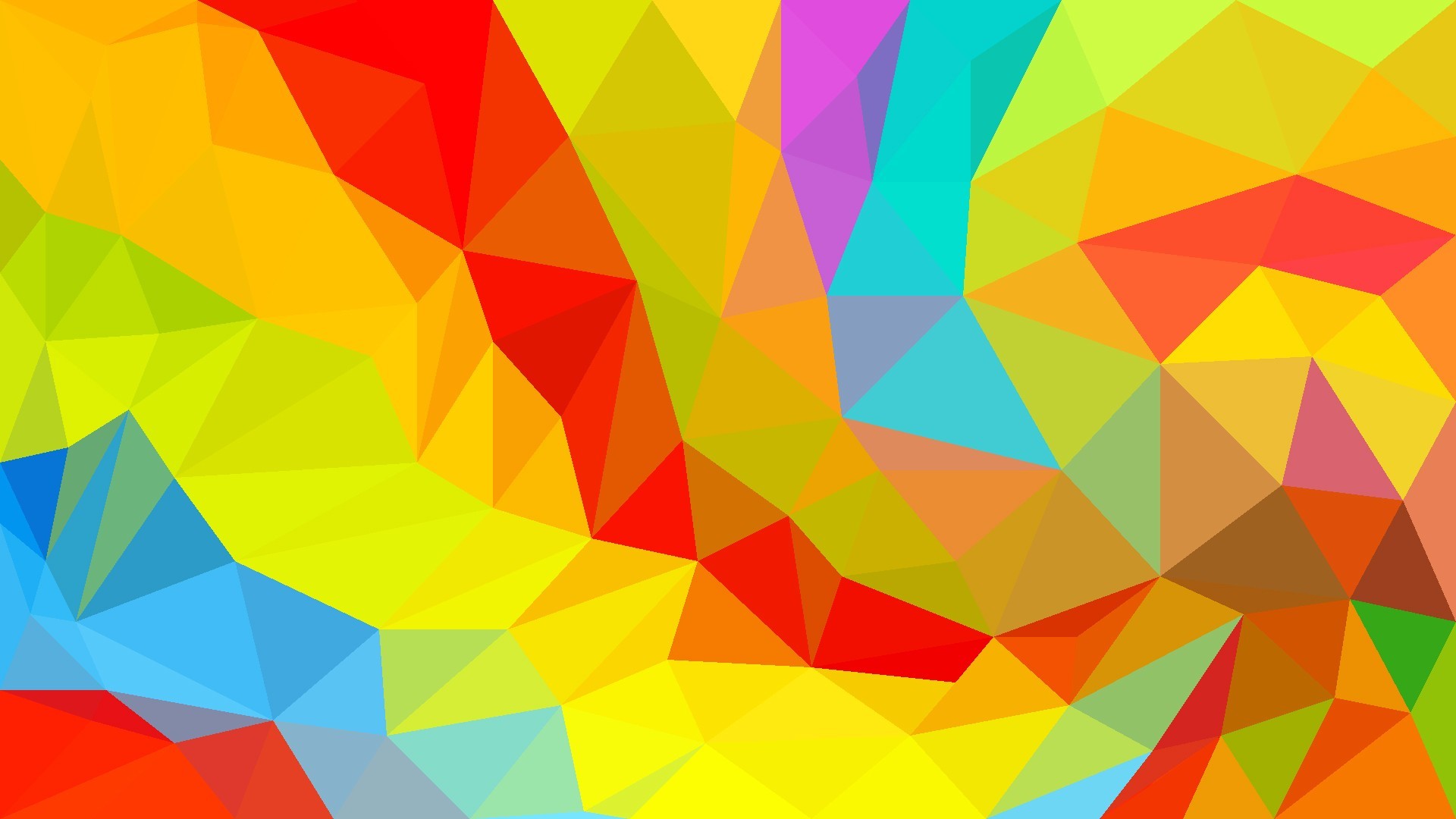 Low poly, Triangoli, Colori vivaci, Full HD, sfondo Windows 11