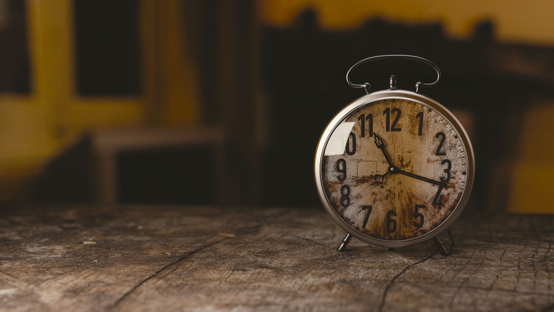 Sveglia, Legno, Bokeh, Seppia, 1920x1080, sfondo per PC