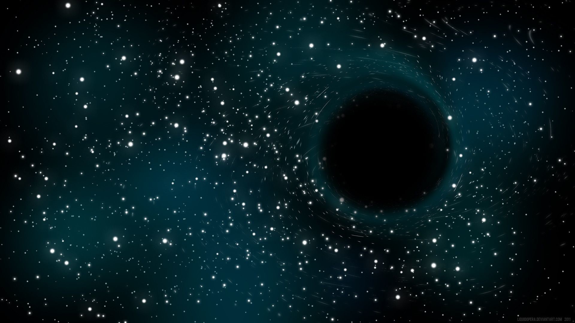 Buco nero, Stelle, Spazio, Minimalista, 16:9 Full HD, sfondo widescreen