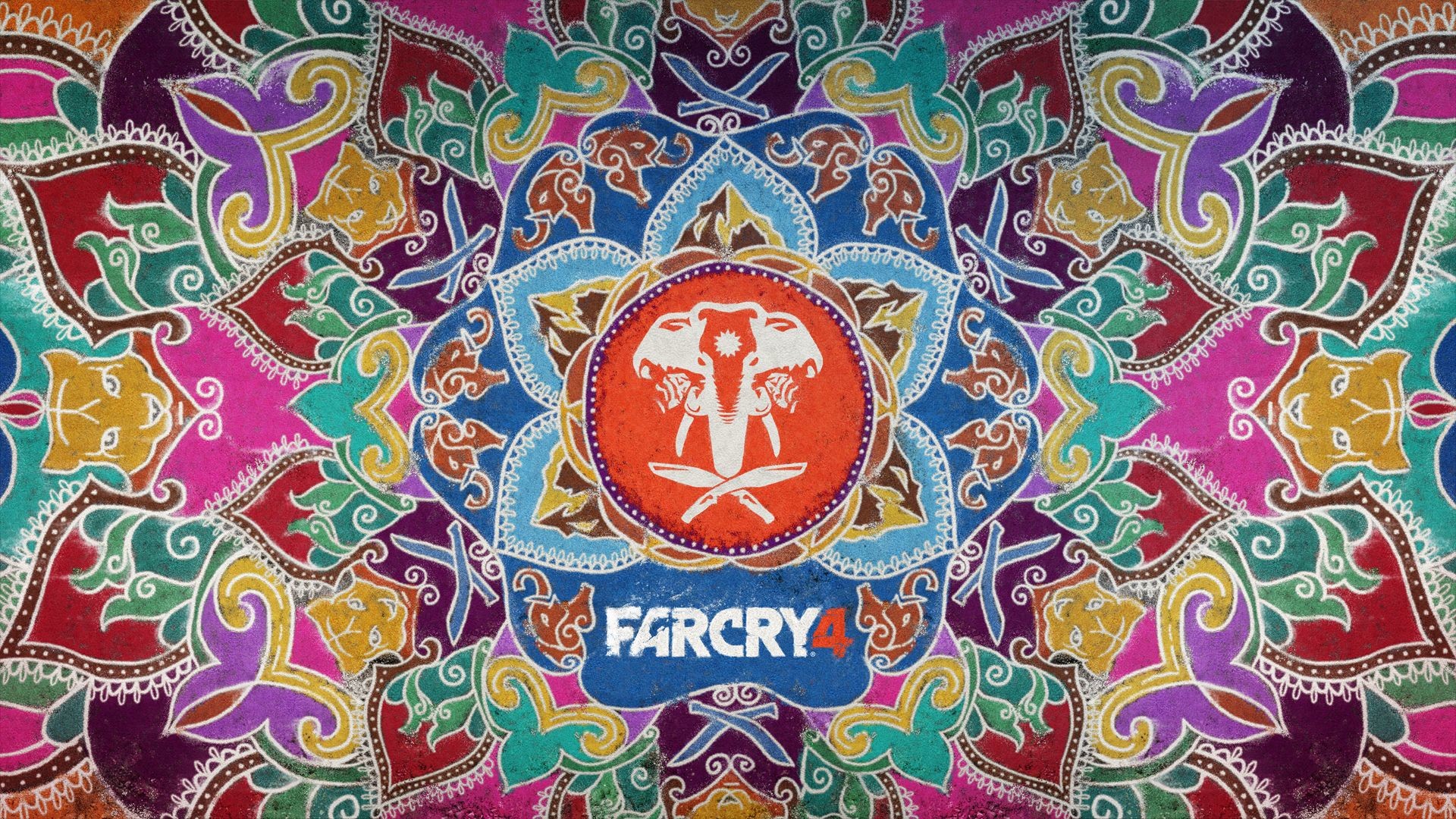 Far Cry 4, Golden Path, Mandala, Logo, 1920x1080, immagine di sfondo