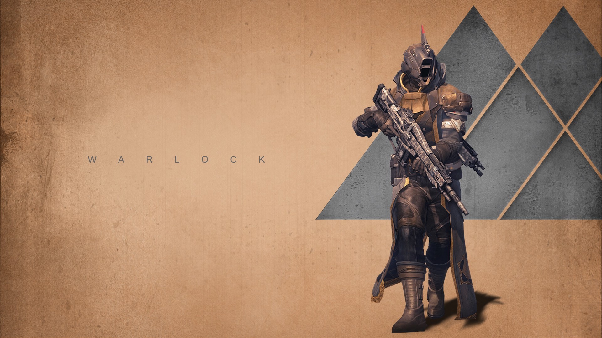 Destiny, Stregone, Fucile, Triangoli, Beige, Full HD, sfondo Windows 11