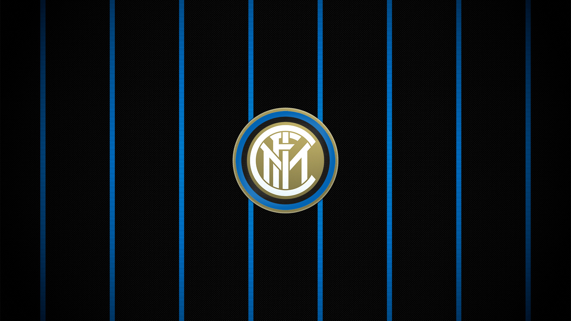 Stemma Inter, Inter, Strisce nerazzurre, Sfondo nero, Full HD, wallpaper per computer