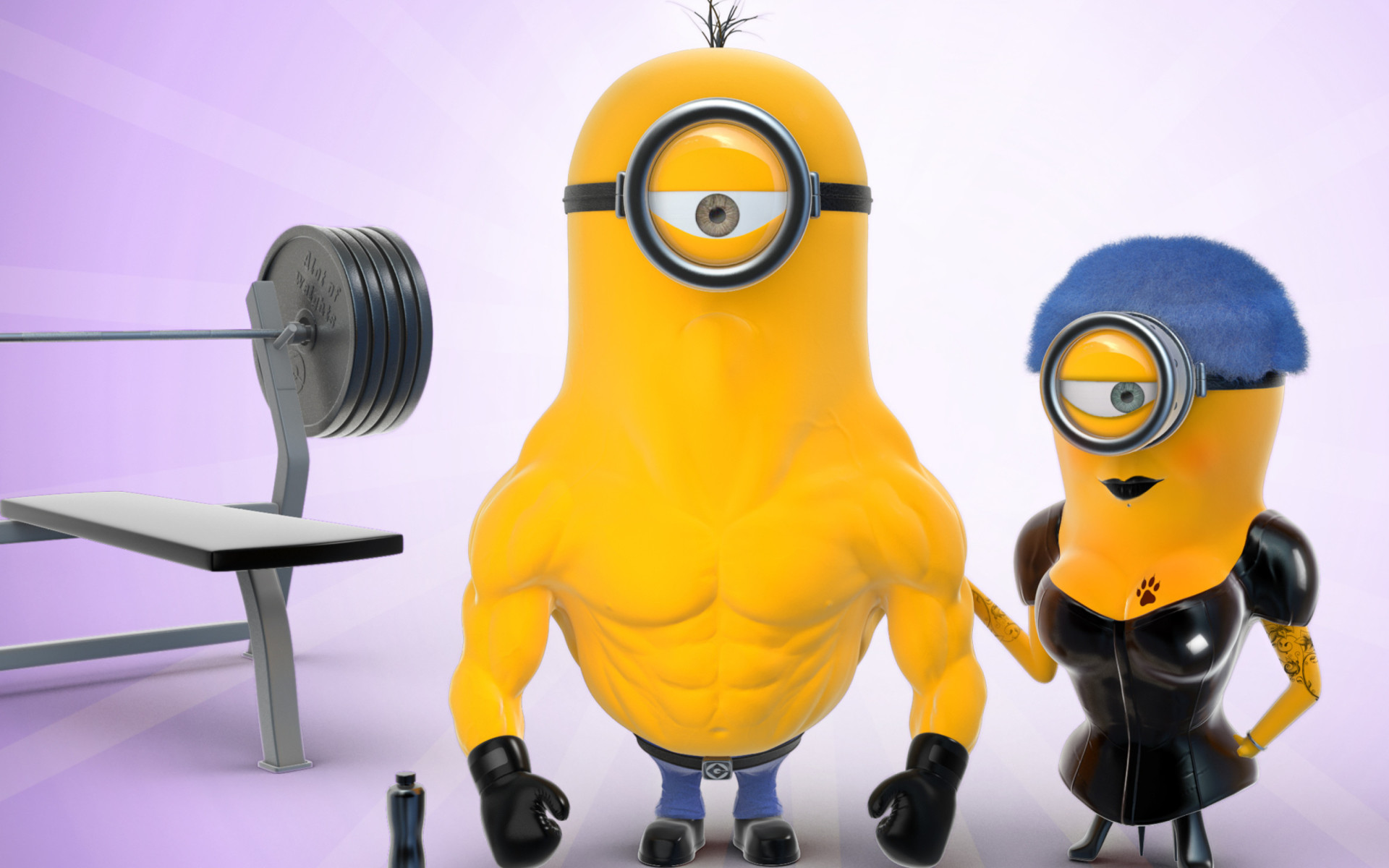 Minions, Muscoli, Palestra, 1920x1200, sfondo per PC