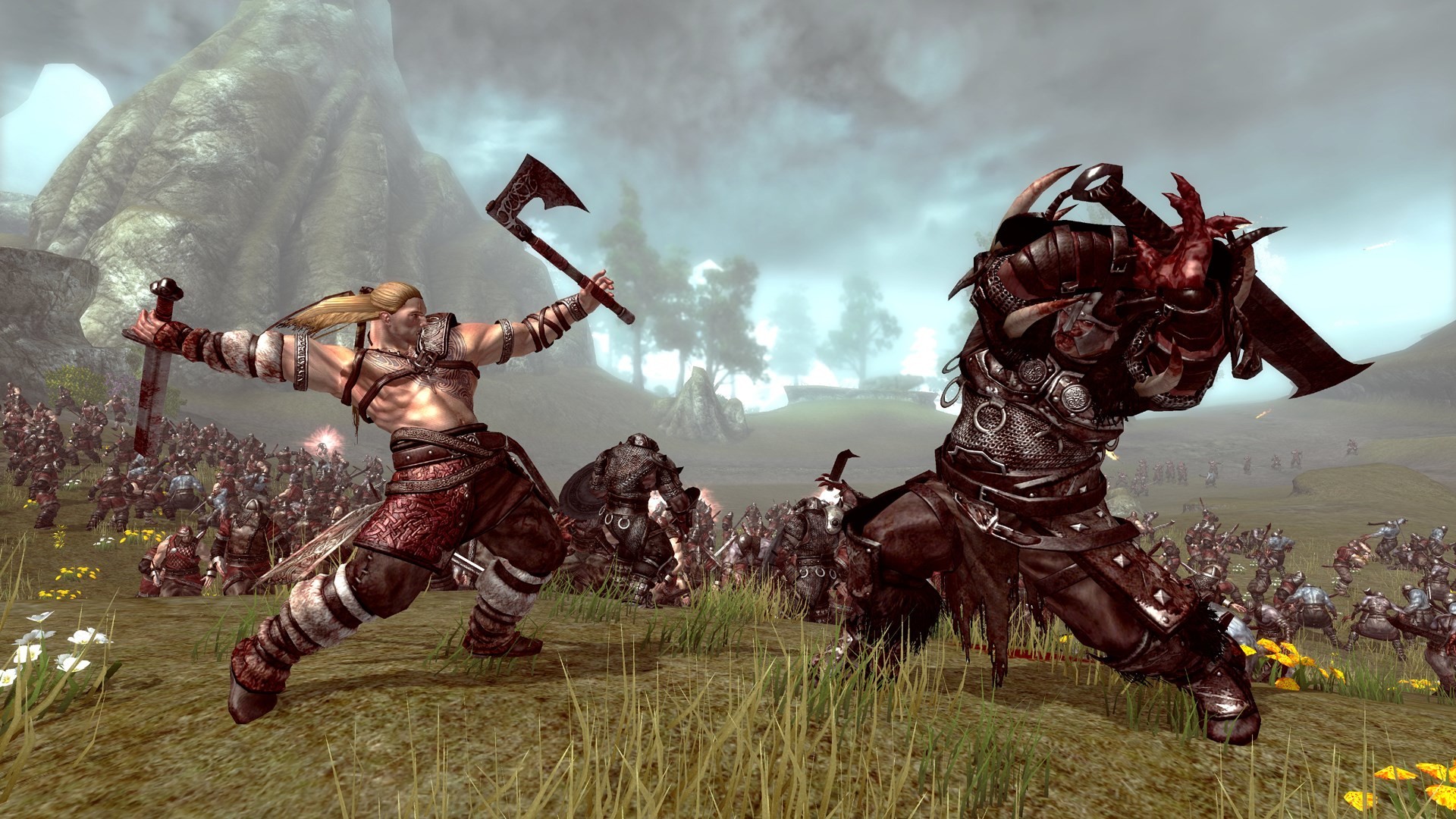 Guerrieri vichinghi, Videogioco, Battaglia, Asce, 16:9 Full HD, sfondo widescreen