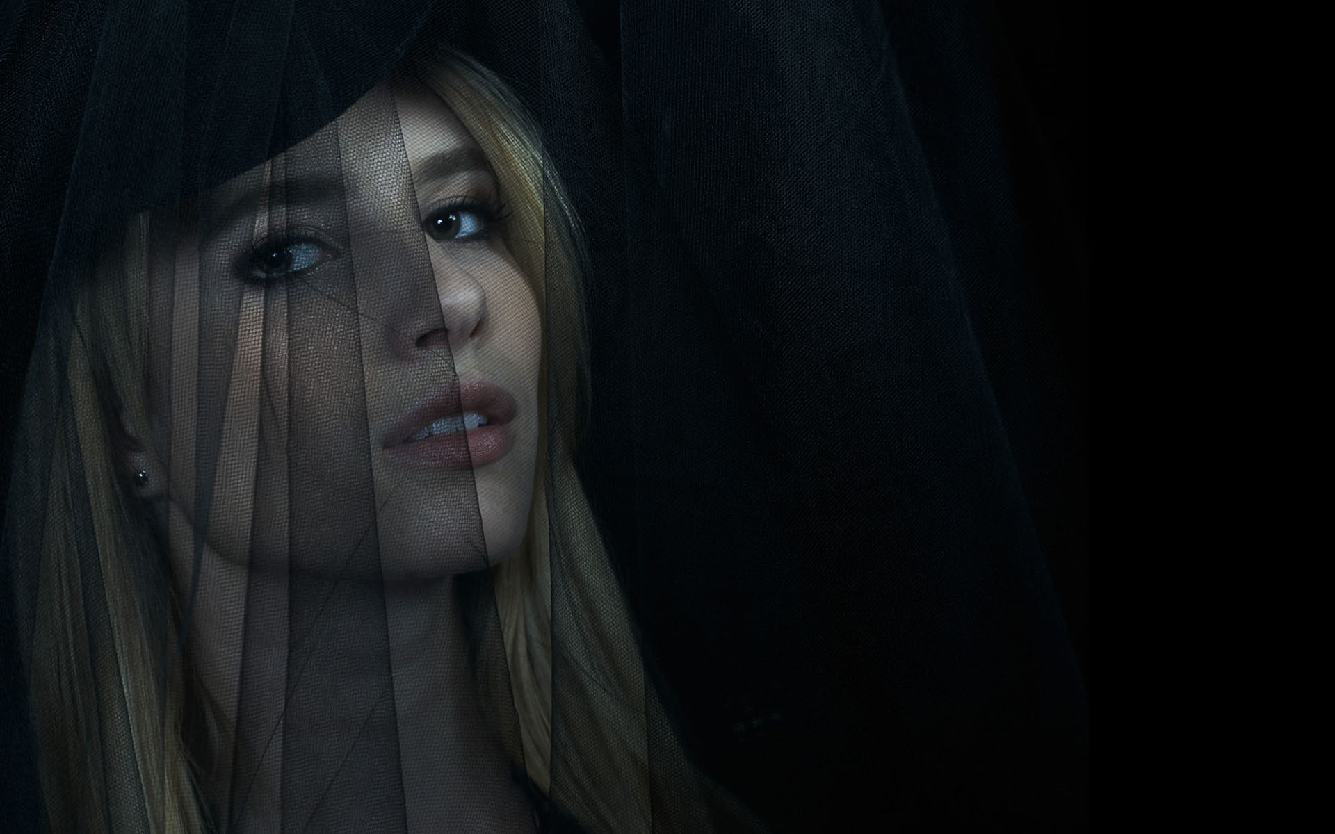 American Horror Story: Coven, Emma Roberts, Madison Montgomery, Velo nero, Ritratto, sfondo per PC