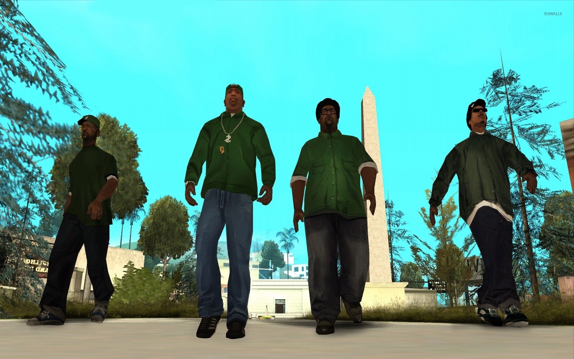 Carl Johnson (CJ), Big Smoke, Ryder, Sweet, GTA San Andreas, 1920x1200, wallpaper desktop