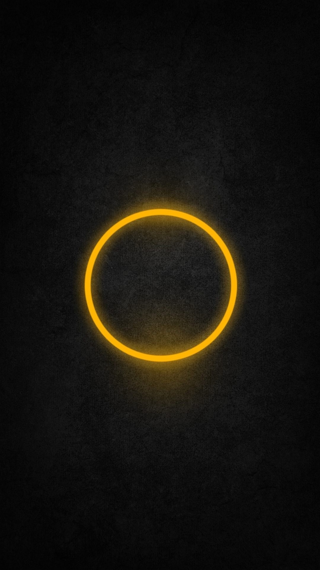 Anello luminoso, Eclissi, Oro, Sfondo nero, schermata Home iPhone