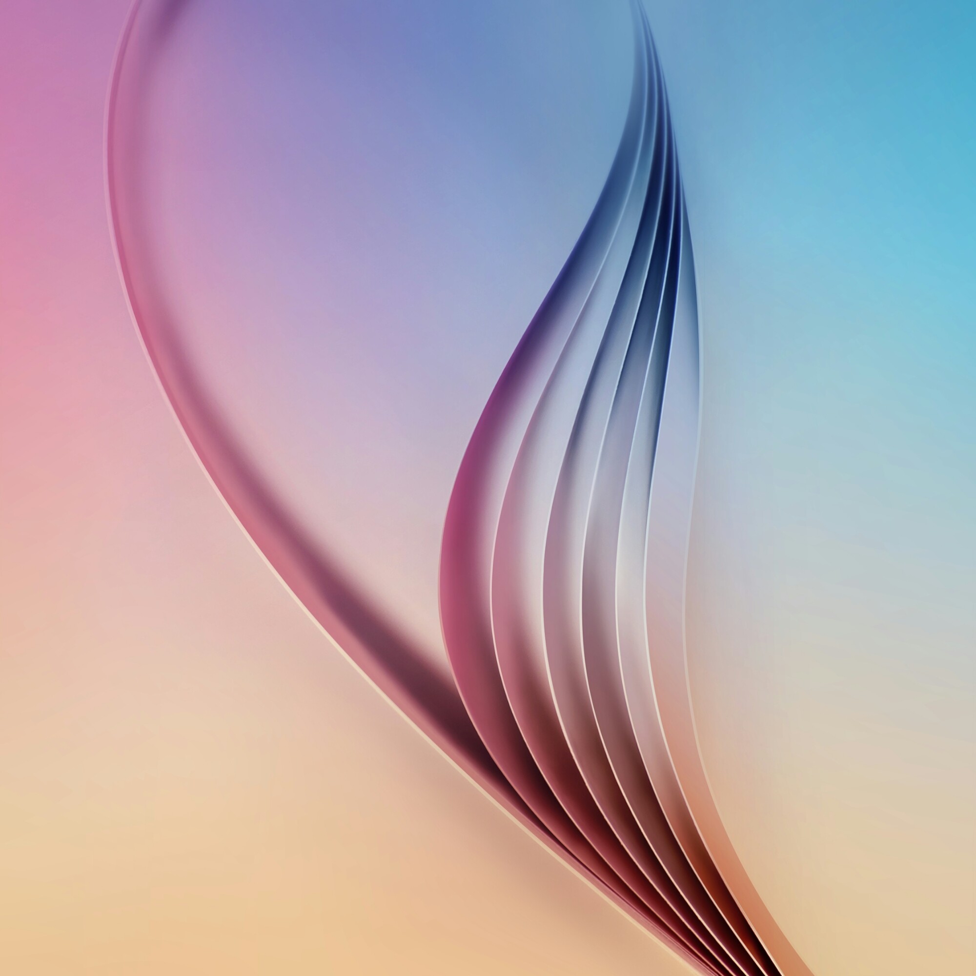 Samsung Galaxy S6, Onde astratte, Sfumatura pastello, Full HD, wallpaper per tablet