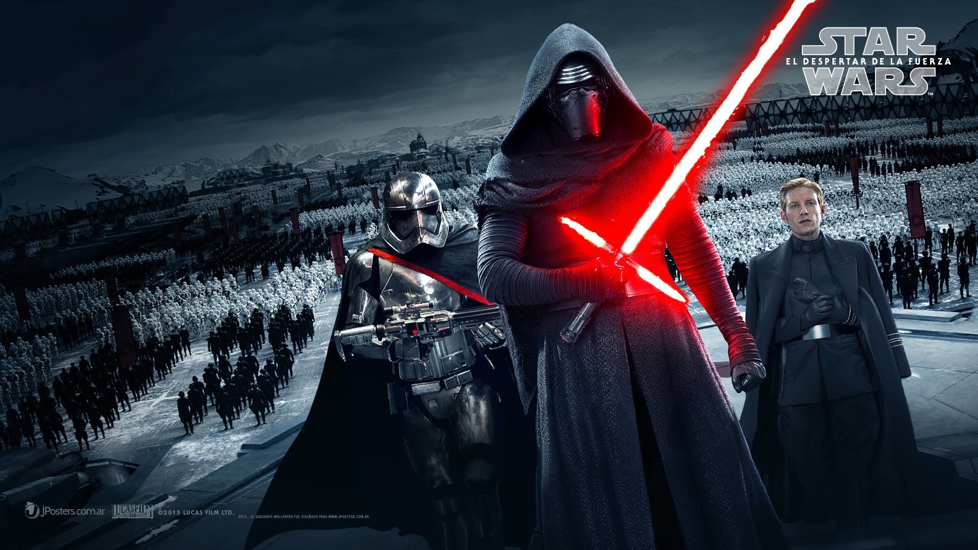 Kylo Ren, Captain Phasma, Generale Hux, Primo Ordine, Star Wars: Il risveglio della Forza, immagine di sfondo