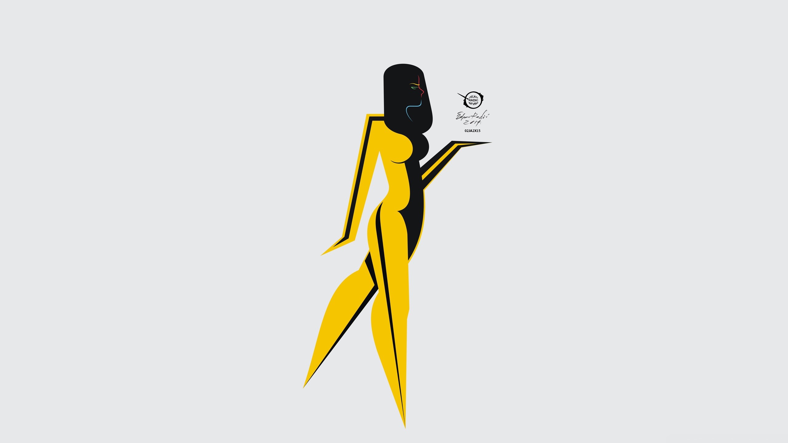Kill Bill, La Sposa, Minimalismo, Arte vettoriale, 2K, sfondo Windows 11