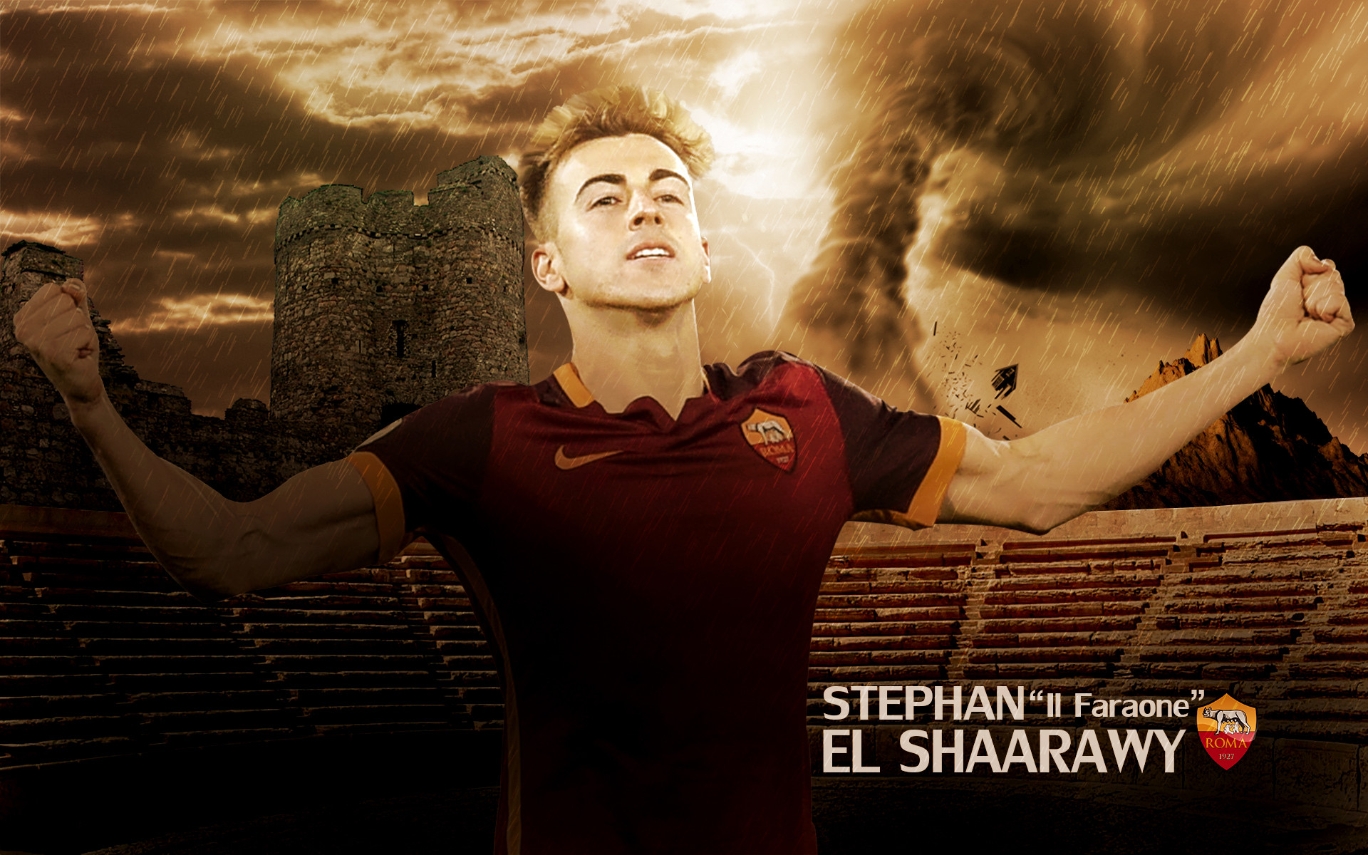 Stephan El Shaarawy, Il Faraone, AS Roma, Calciatore, Full HD, wallpaper desktop