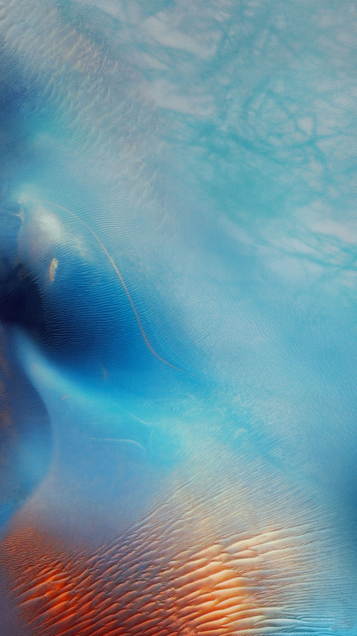 iOS 9, Piume, Azzurro, Astratto, Full HD, sfondo per smartphone