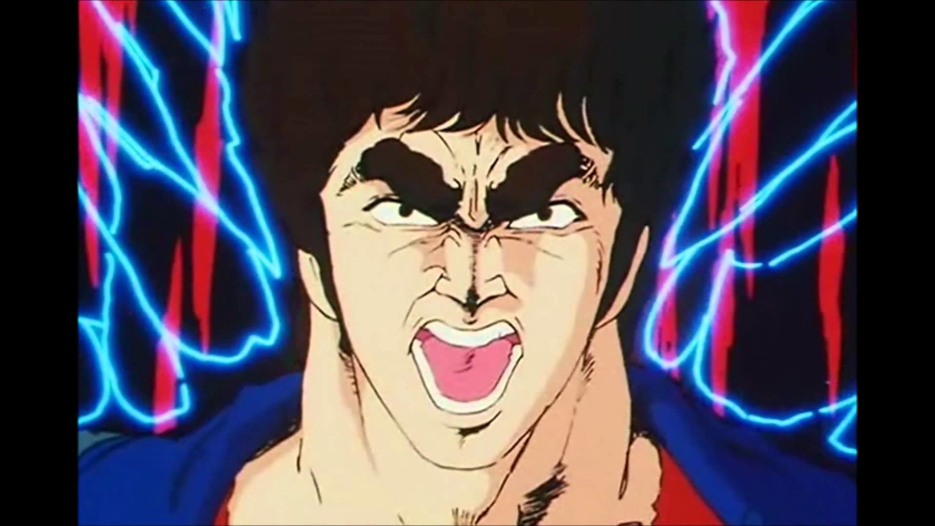 Kenshiro, Ken il guerriero, Anime anni '80, Urlo, Fulmini, Full HD, sfondo per portatile