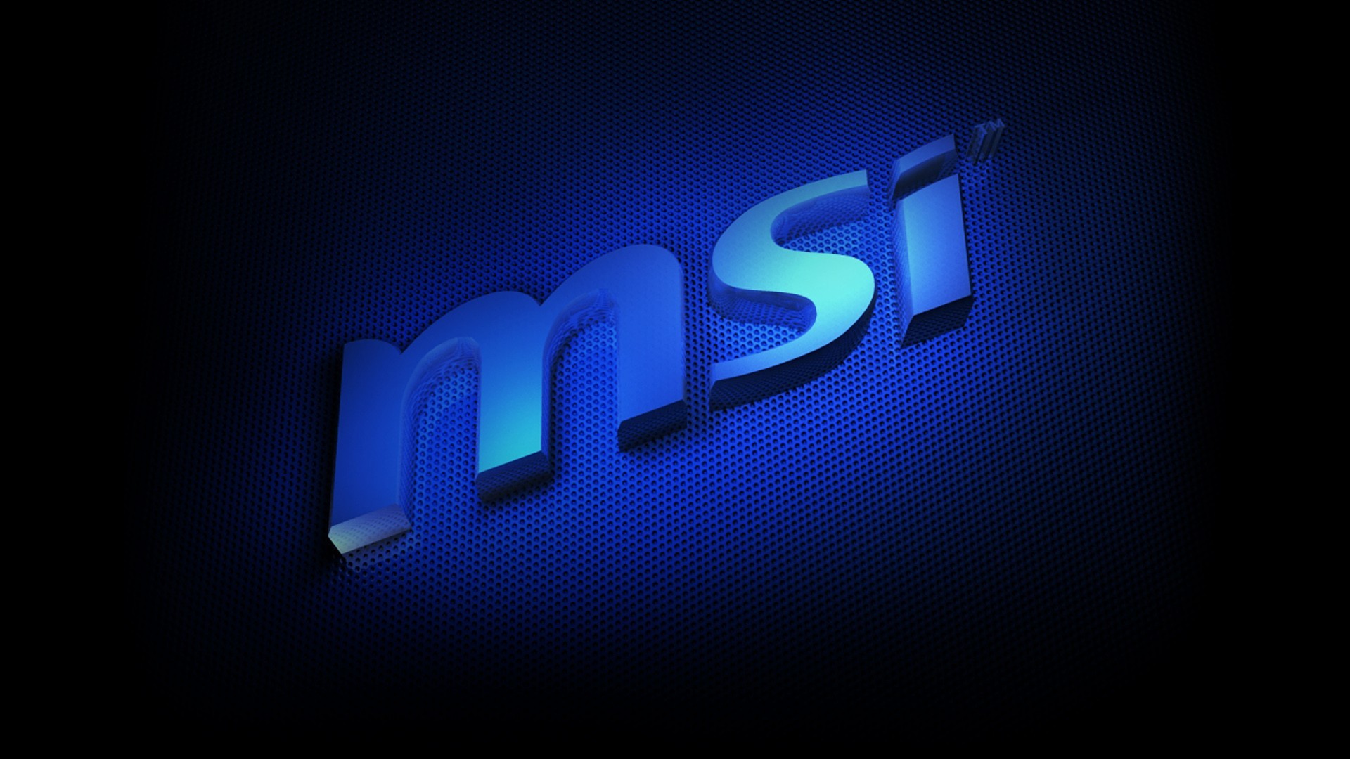 MSI, Logo 3D, Blu, Full HD 1080p, sfondo desktop