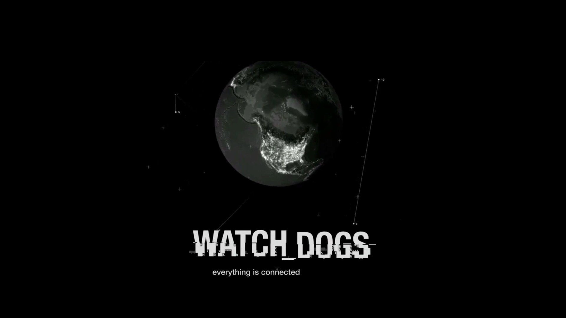 Watch Dogs, Terra, Logo, Sfondo nero, Full HD, wallpaper per portatile