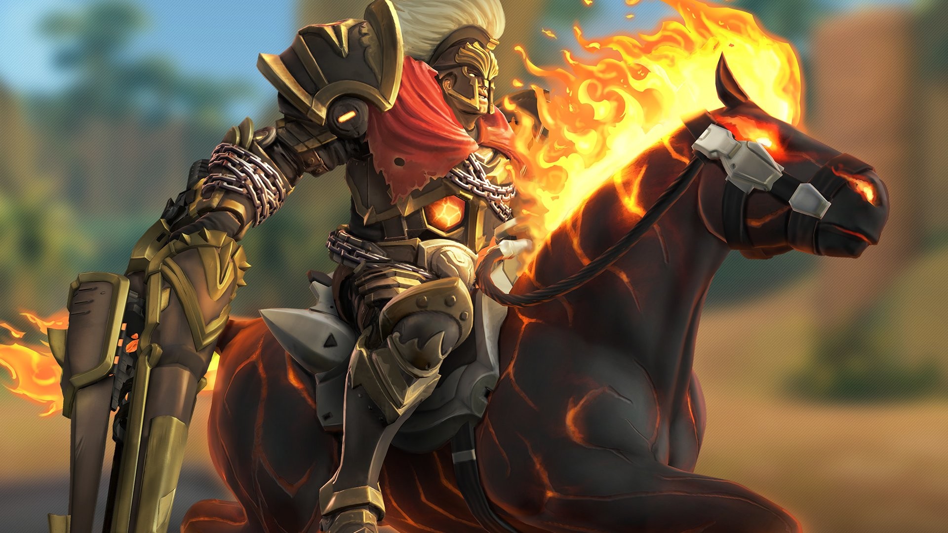 Cavaliere senza testa, Paladins, Cavallo, Fuoco, 1920x1080, sfondo per PC
