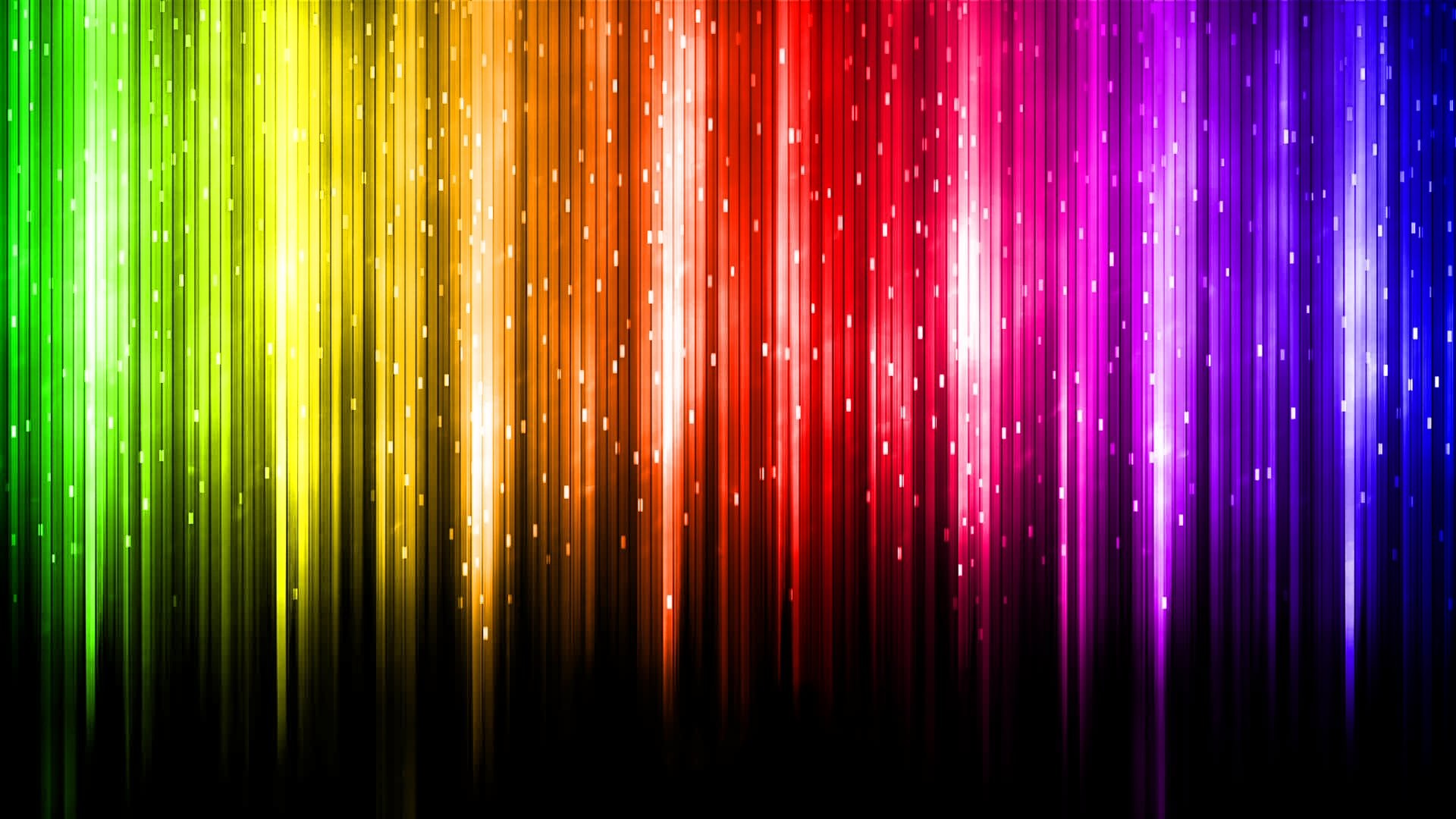 Arcobaleno, Linee luminose, Sfondo nero, Full HD, wallpaper per PC