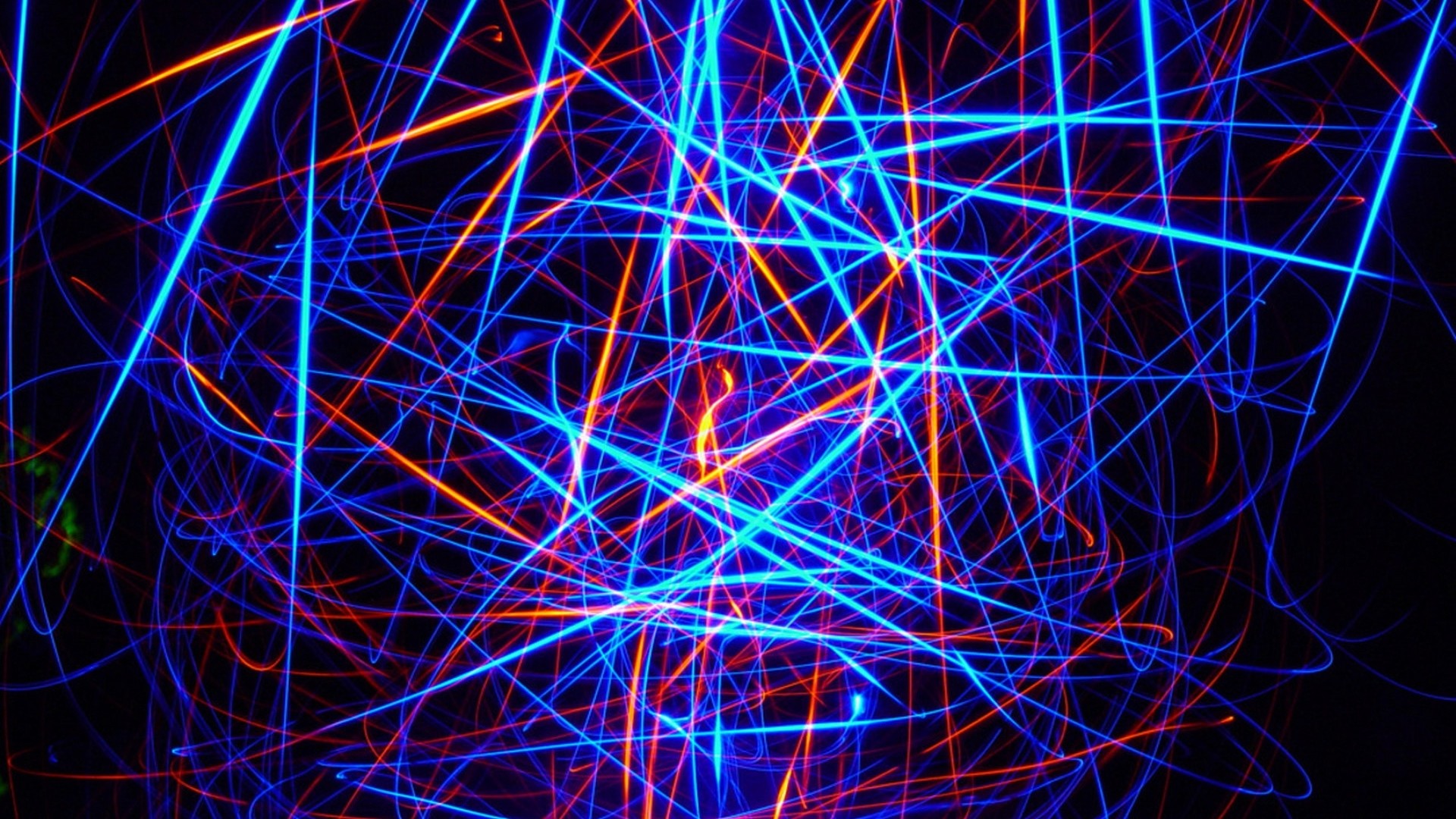 Linee intrecciate, Laser, Blu e rosso, Full HD, sfondo desktop