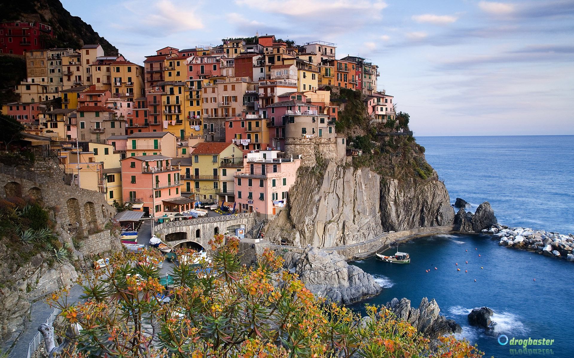 Manarola, Cinque Terre, Liguria, Italia, Scogliera, 1920x1200, immagine di sfondo