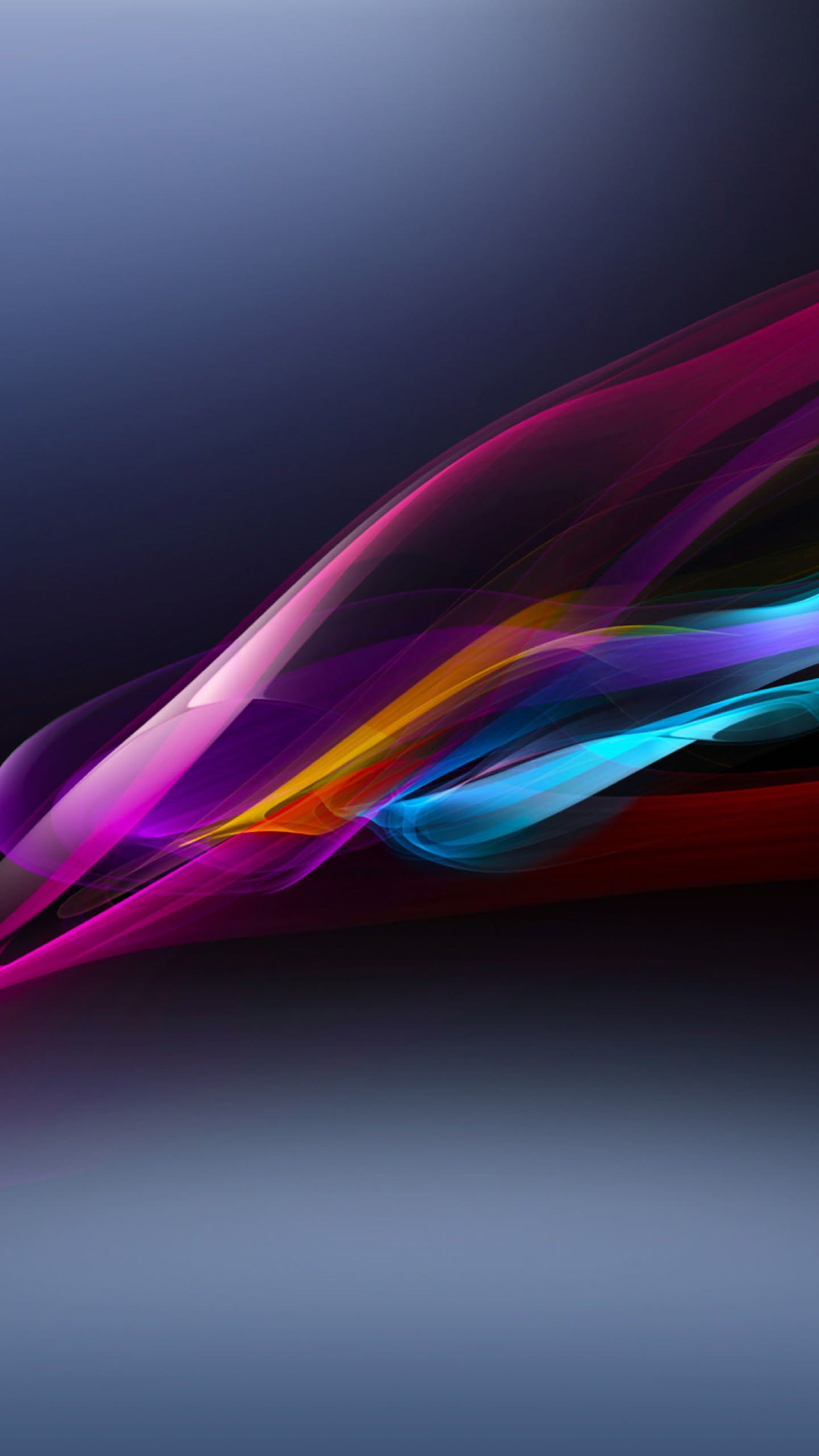 Sony Xperia Z, Onde colorate, Astratto, QHD+, sfondo per smartphone