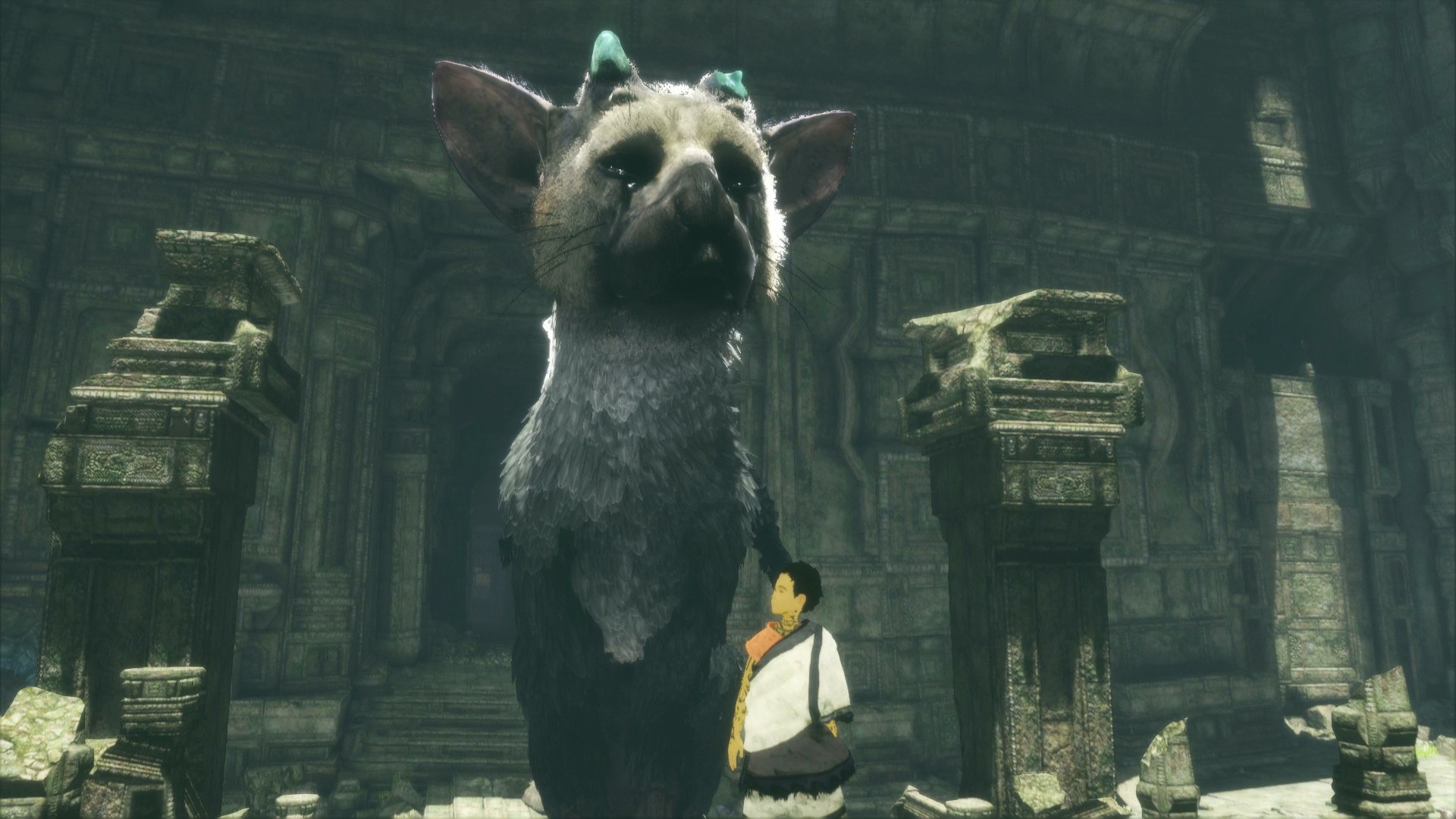 Trico, The Last Guardian, Ragazzo, Tempio, Full HD, sfondo Windows 11