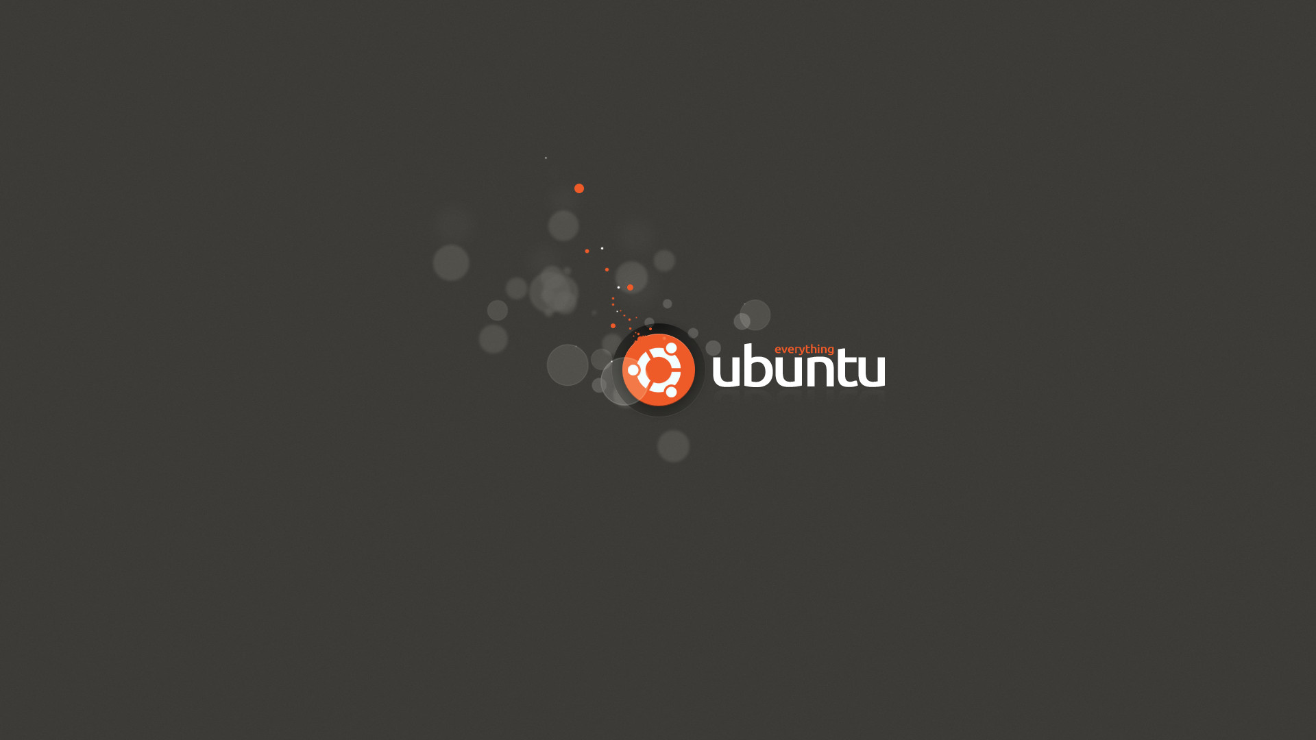 Ubuntu, Logo Ubuntu, Grigio scuro, 1920x1080, immagine di sfondo