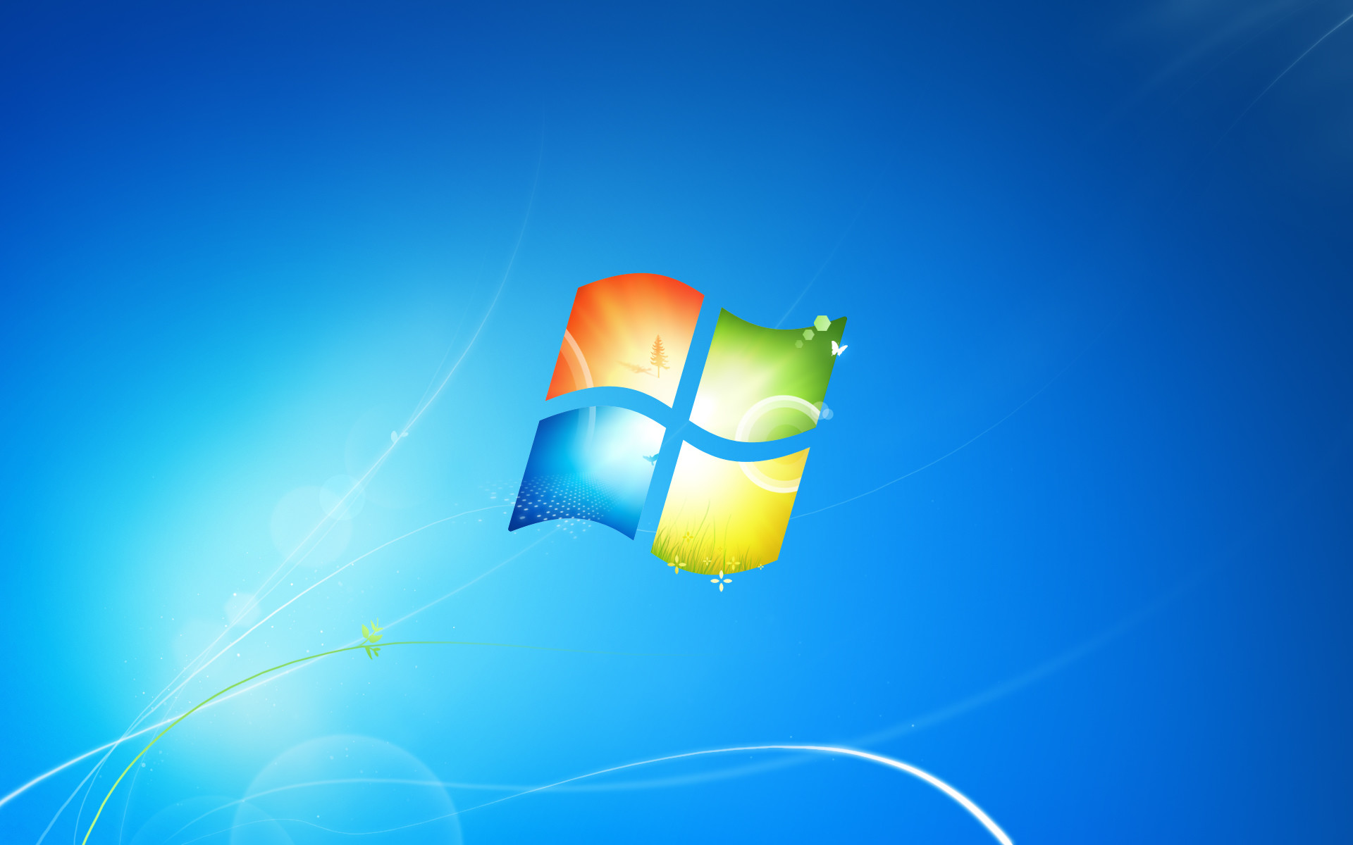 Windows 7, Logo Windows, Azzurro, 16:10 Full HD, sfondo widescreen