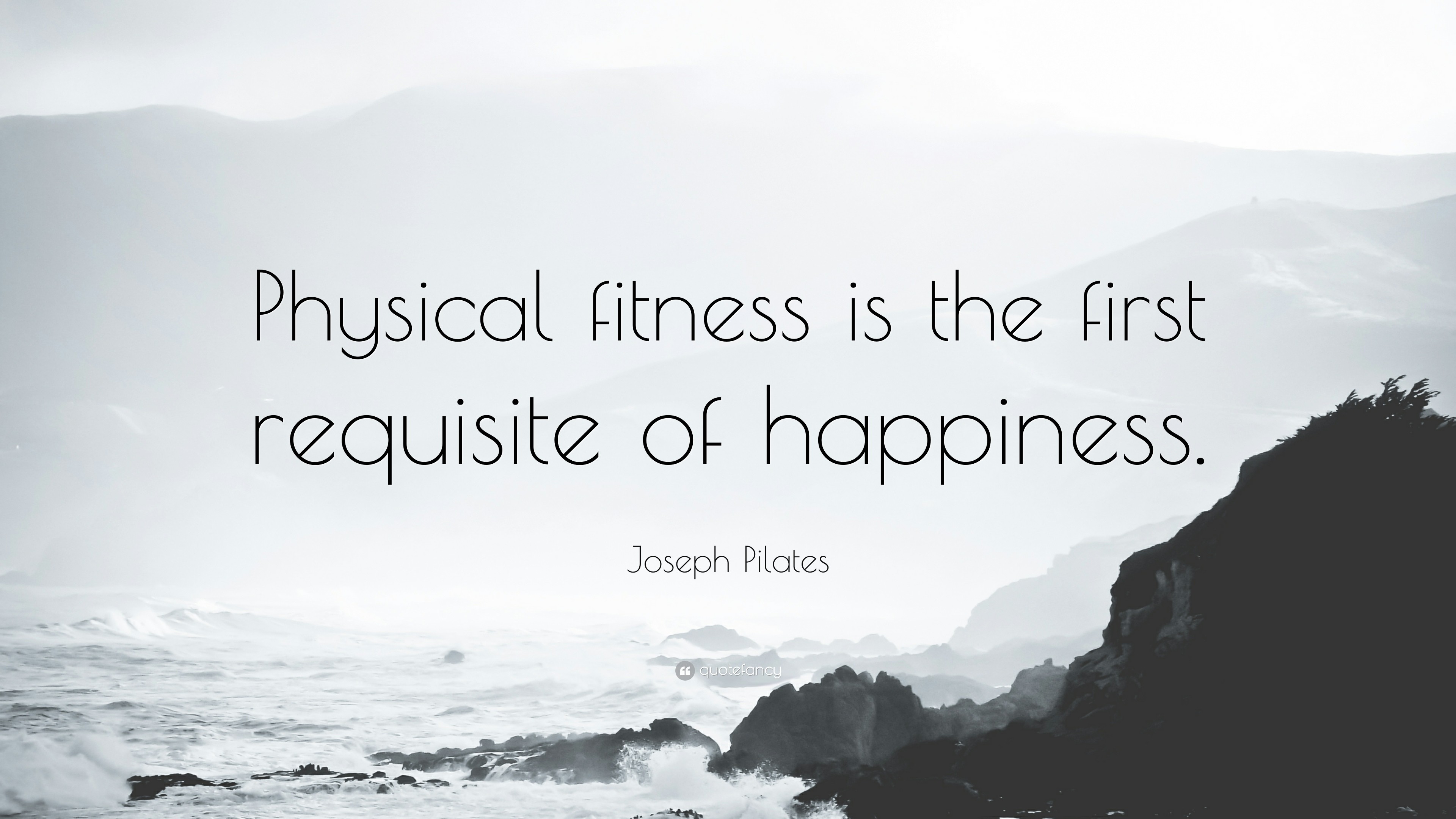 Joseph Pilates, Citazione, Mare, Nebbia, 4K, sfondo per portatile
