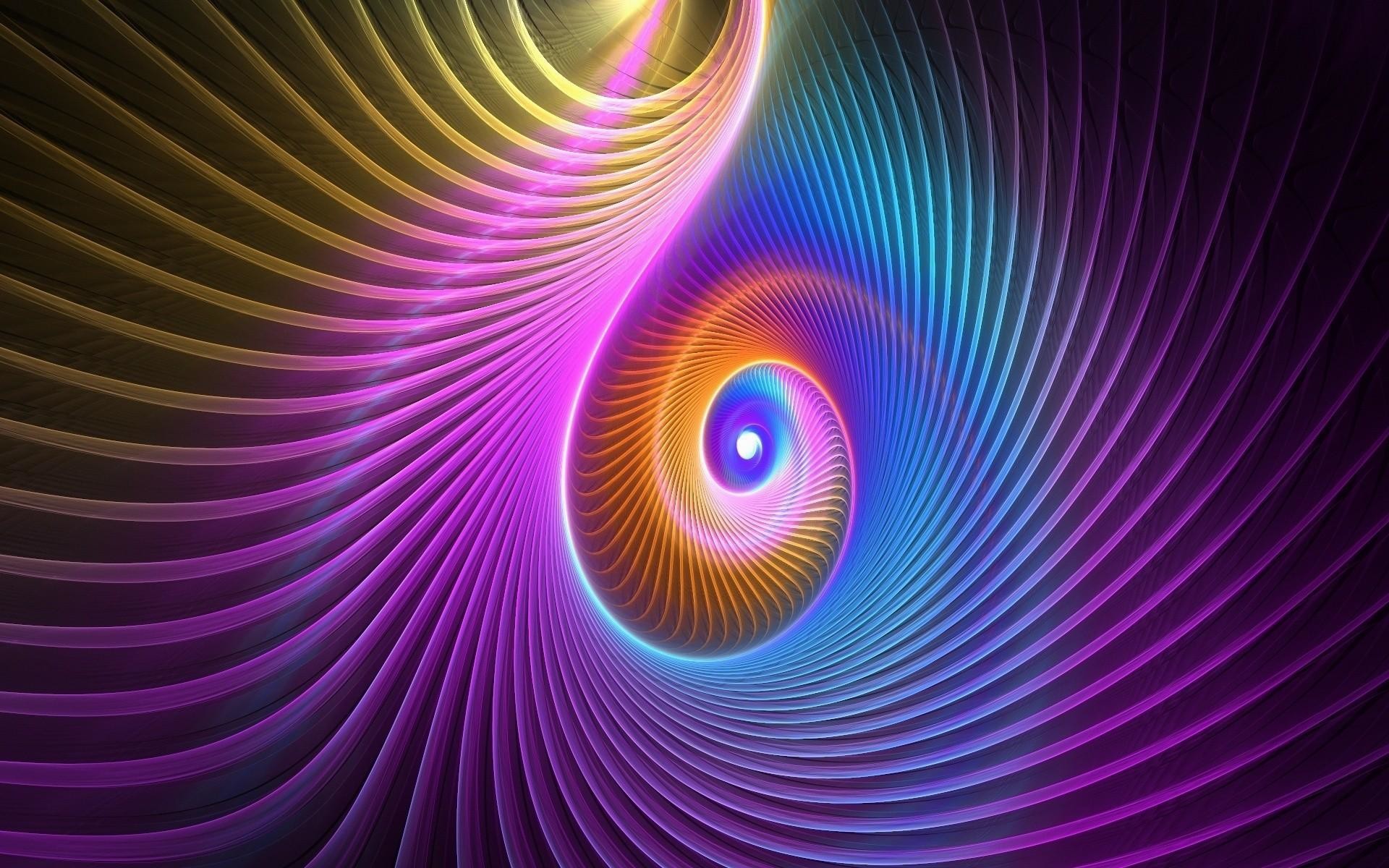 Spirale, Frattale, Viola, Arancione, 1920x1200, sfondo per PC