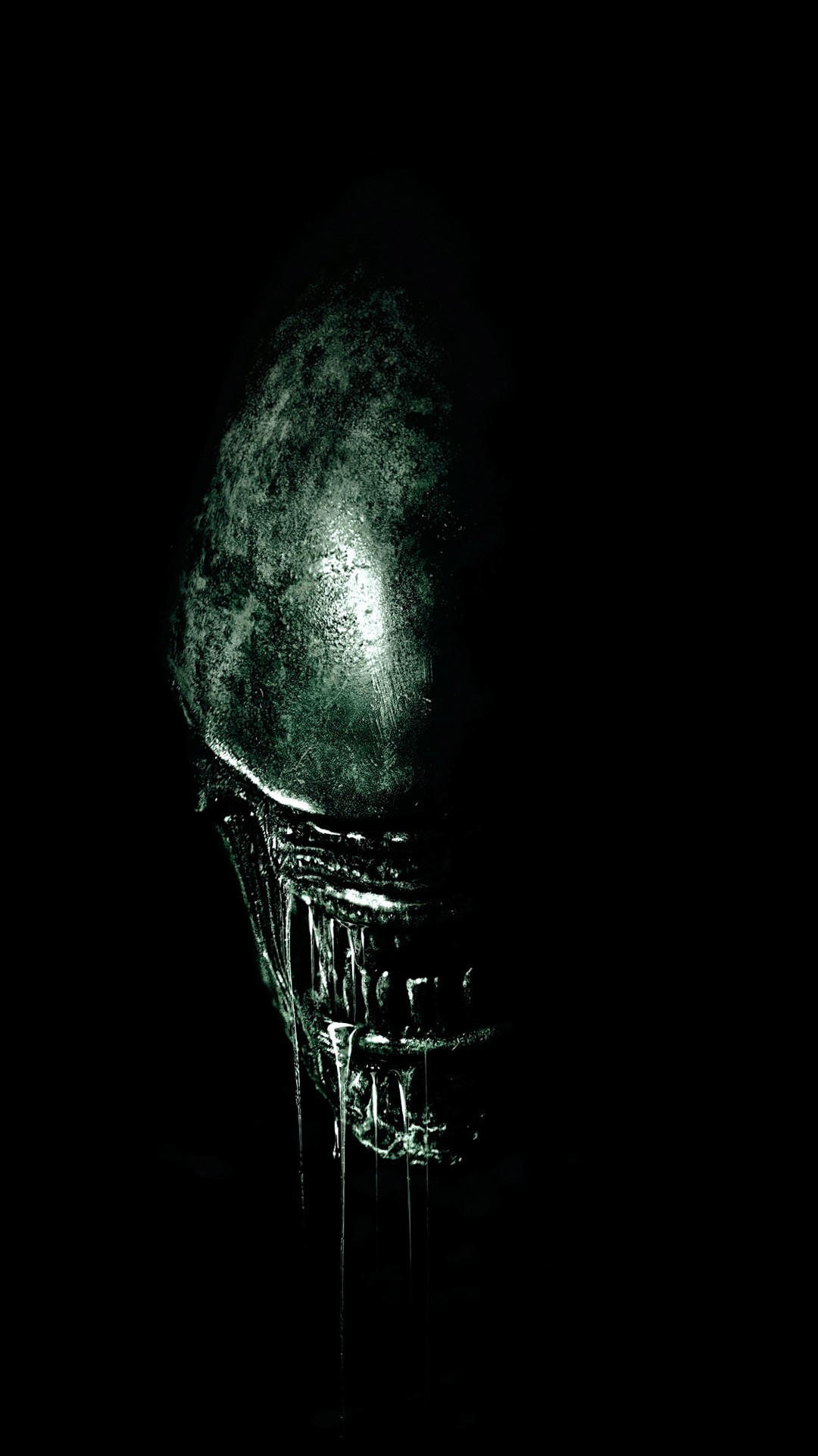 Alien, Xenomorfo, Sfondo nero, Fantascienza, schermata di blocco iPhone 16