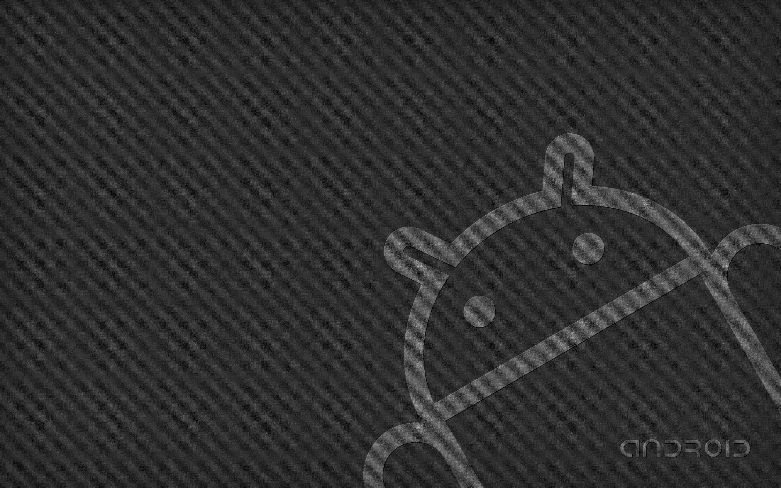 Logo Android, Android, Sfondo grigio, Minimalismo, 2560x1600, wallpaper desktop