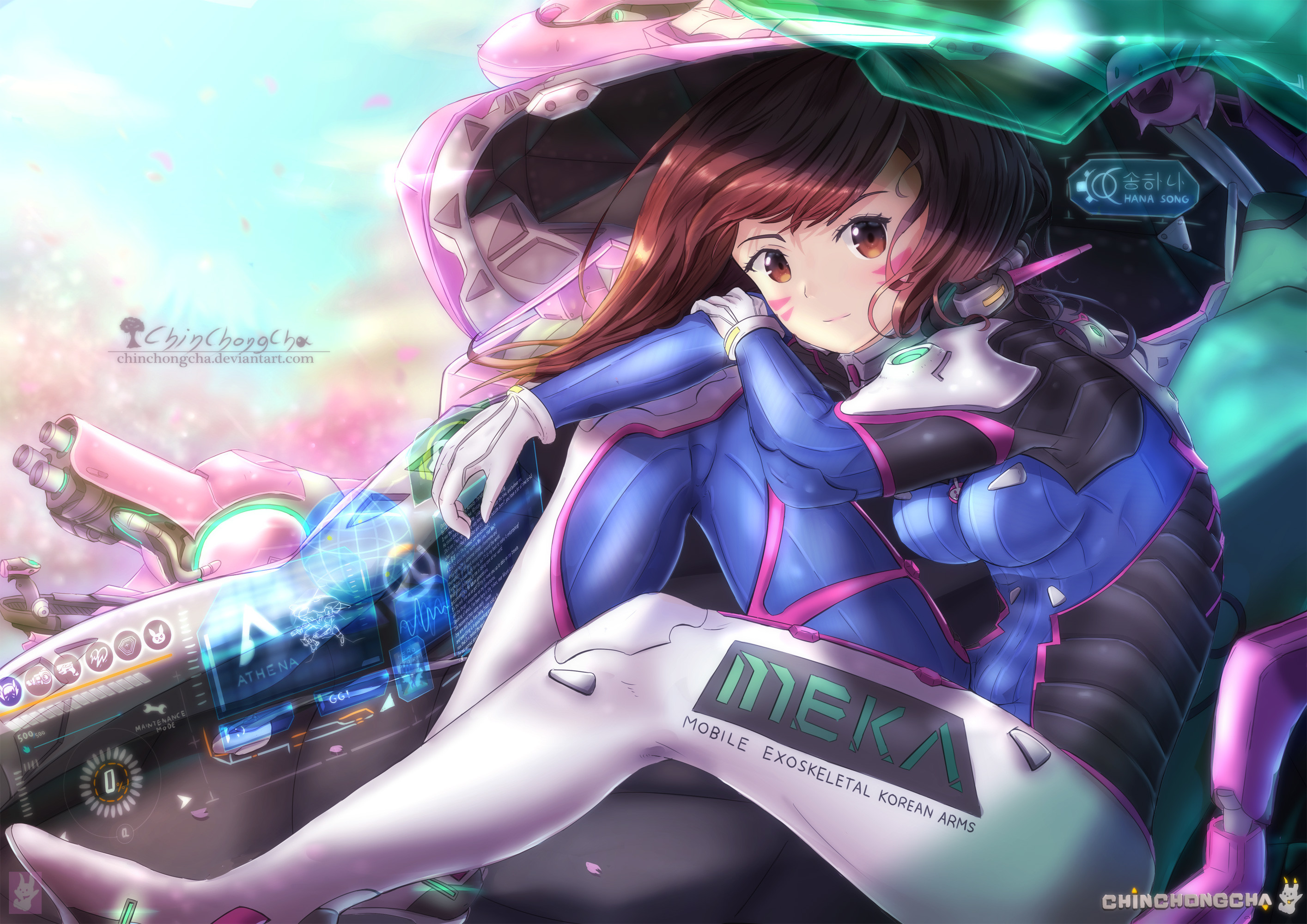 D.Va, Overwatch, MEKA, Anime, 2K, sfondo per PC