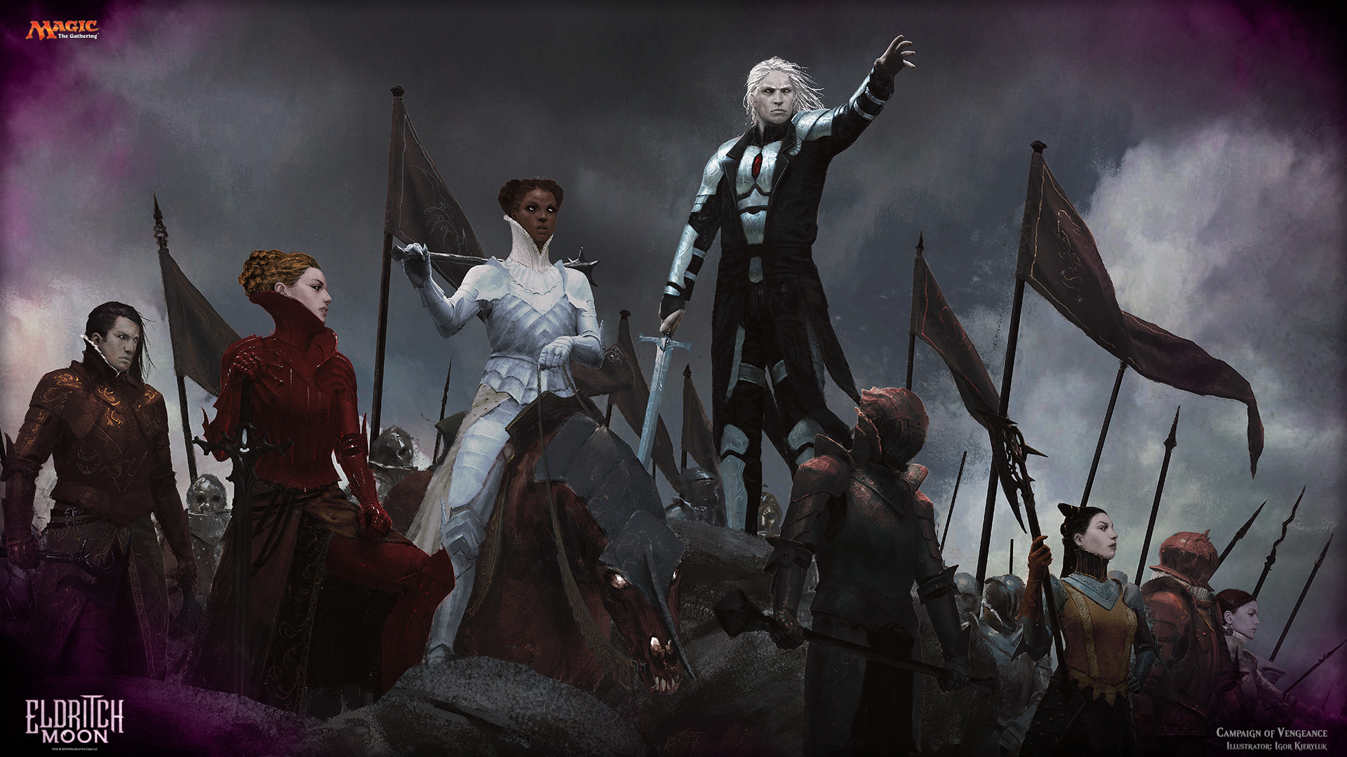Eldritch Moon, MTG, Sorin Markov, Esercito, Stendardi, 16:9 Full HD, sfondo widescreen