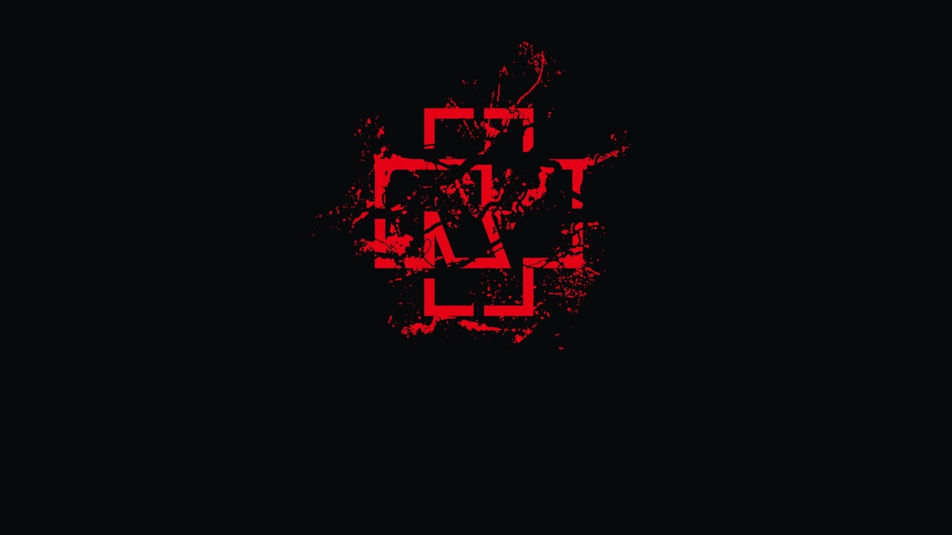 Rammstein, Logo, Rosso, Sfondo nero, 1920x1080, wallpaper desktop