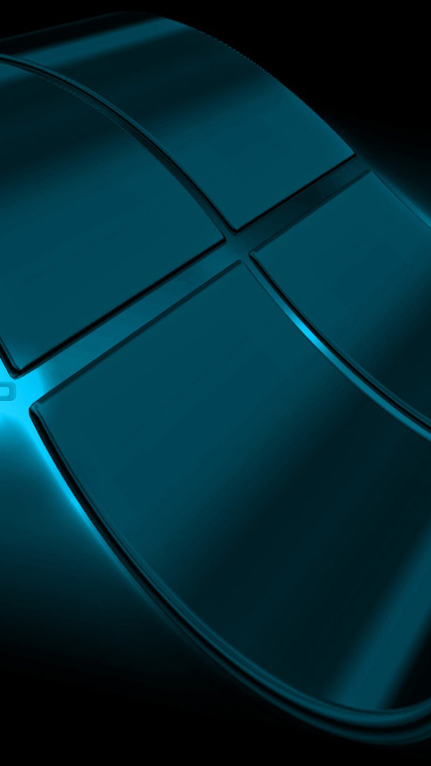 Logo Windows, Microsoft, Verde acqua, Scuro, sfondo Galaxy S6