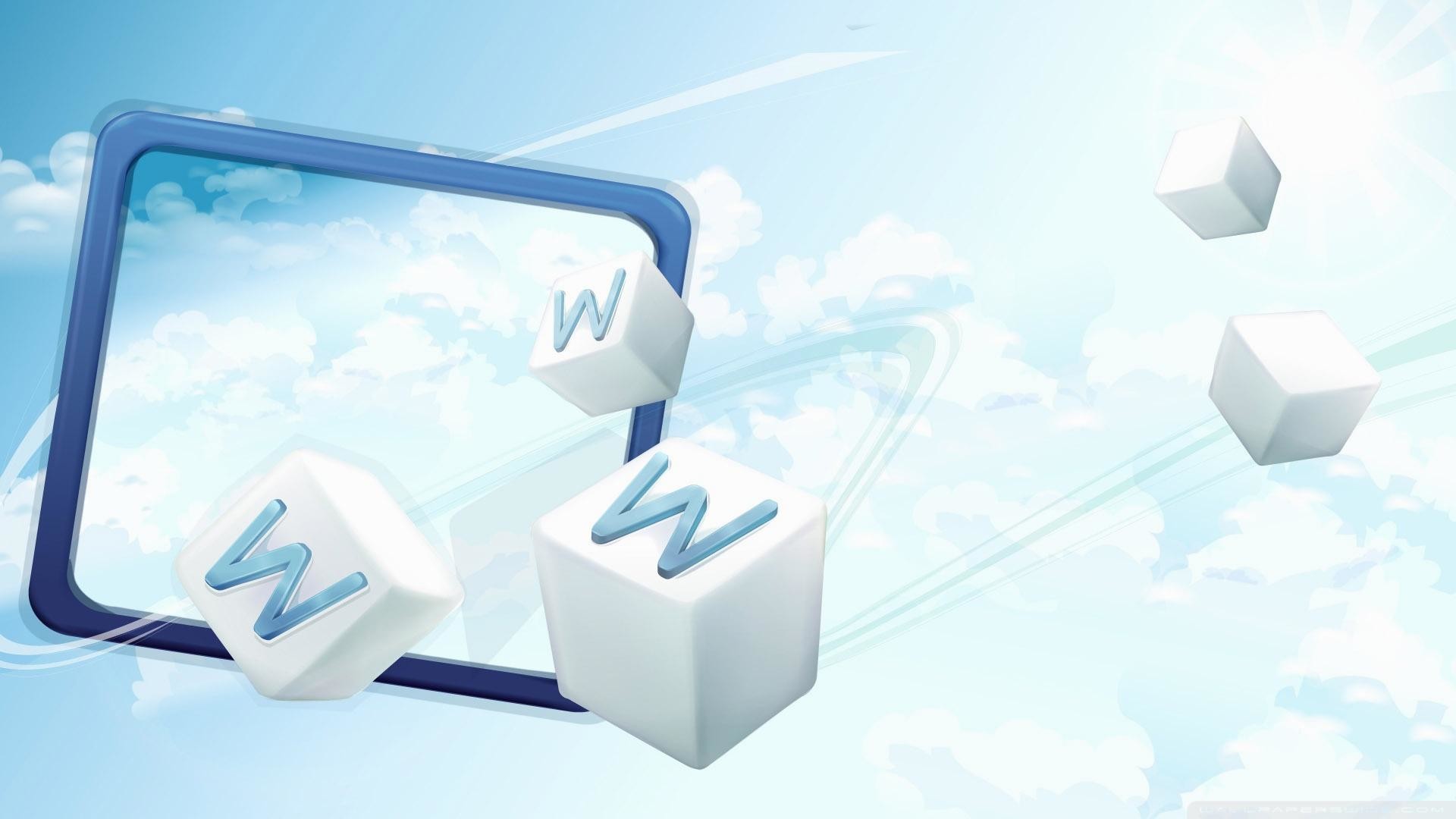 WWW, Cubi, Cielo, Internet, Full HD 1080p, sfondo desktop