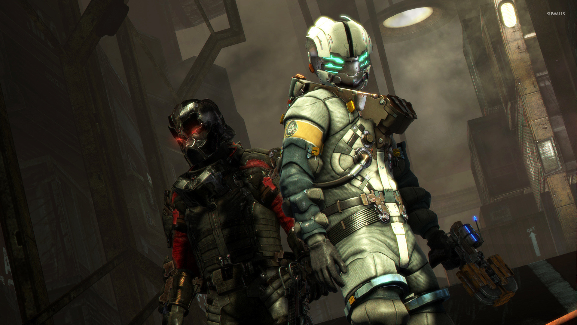 Isaac Clarke, John Carver, Dead Space 3, Tute RIG, Corridoio, 1920x1080, immagine di sfondo