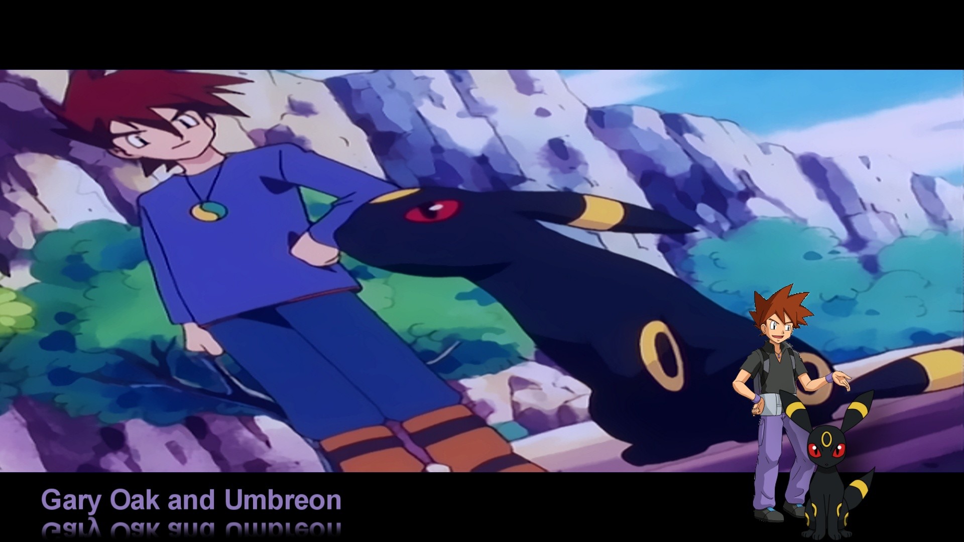 Gary Oak, Umbreon, Pokémon, Anime, Full HD, sfondo per PC e portatile