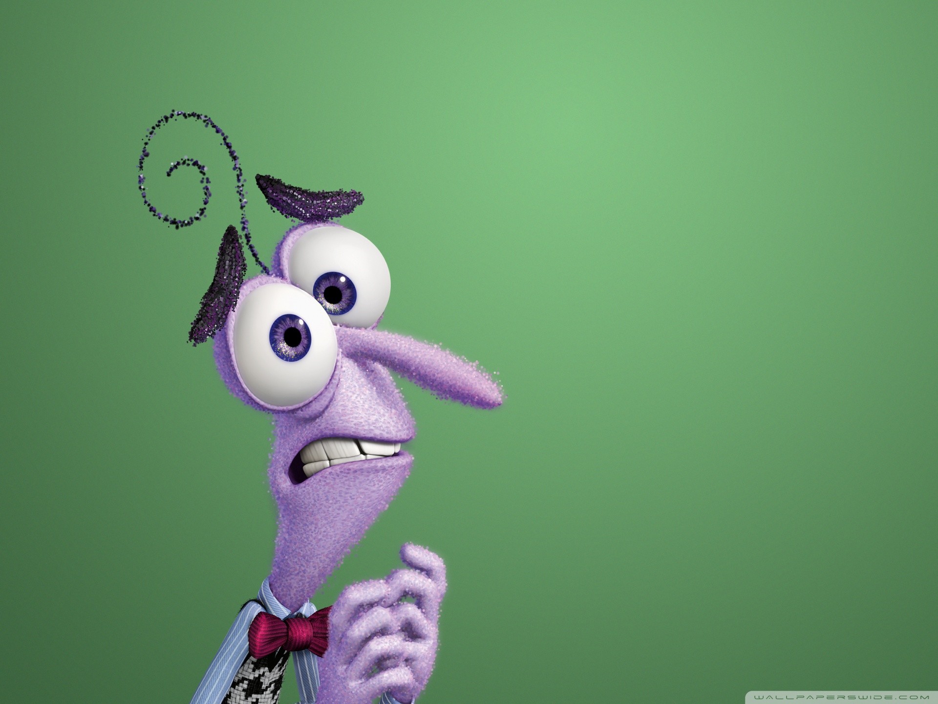 Paura, Inside Out, Sfondo verde, Spavento, Pixar, Full HD, schermata di blocco iPad